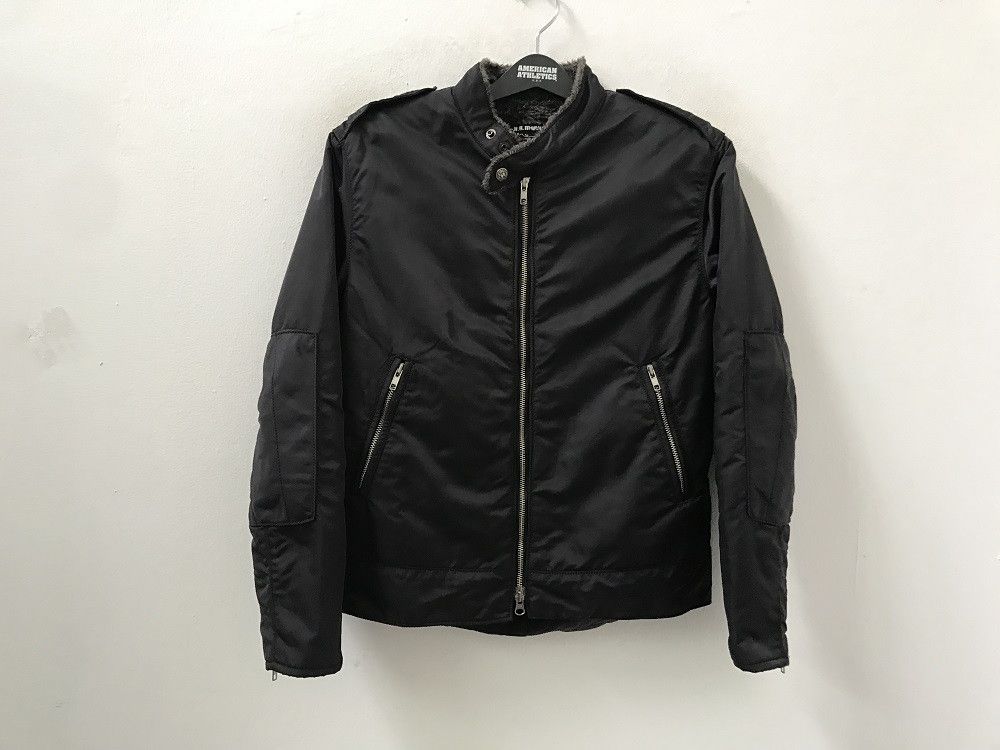 Blue Blue Japan × HOLLYWOOD RANCH MARKET Furr Lining Black Cafe Racer Jacket Size US S / EU 44-46 / 1 - 7 Thumbnail