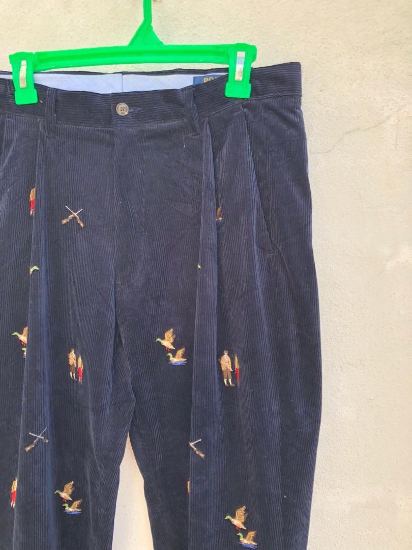 Polo Ralph Lauren PRL Atomic Embroidery Corduroy Trouser Pant Size US 32 / EU 48 - 3 Thumbnail