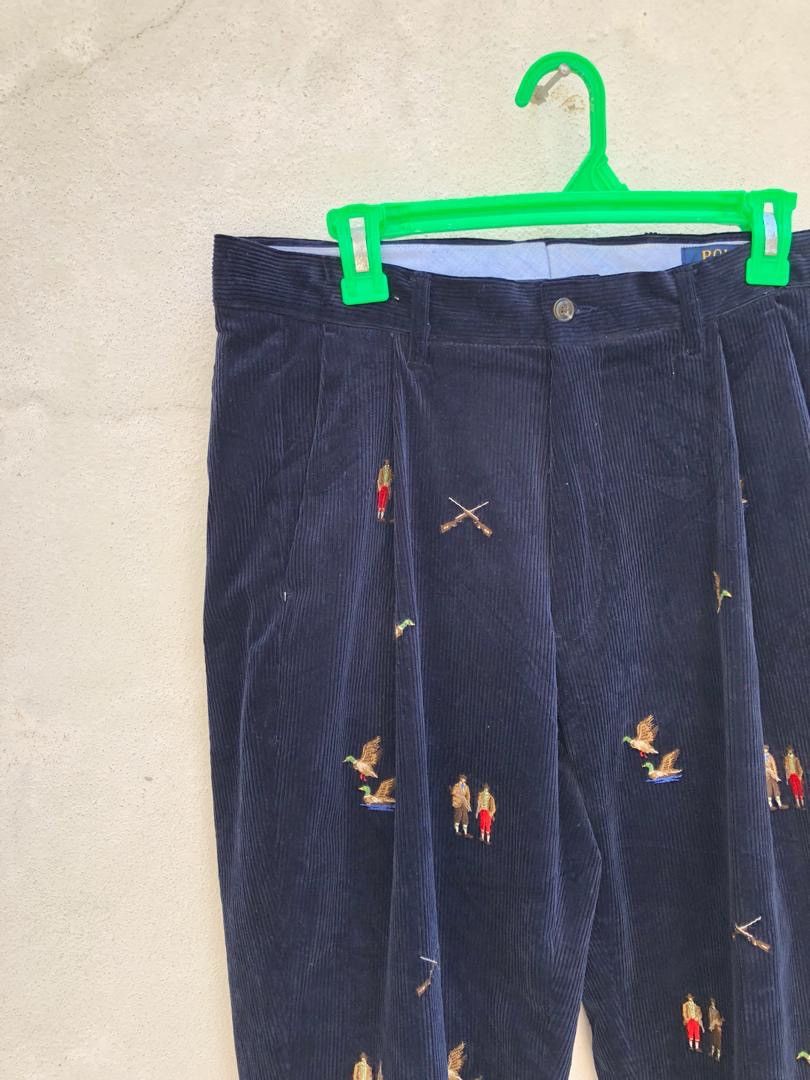 Polo Ralph Lauren PRL Atomic Embroidery Corduroy Trouser Pant Size US 32 / EU 48 - 2 Thumbnail