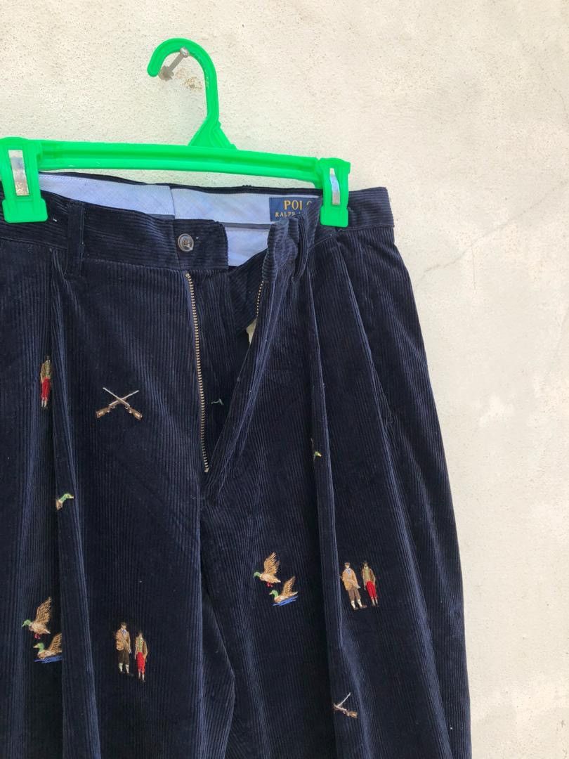 Polo Ralph Lauren PRL Atomic Embroidery Corduroy Trouser Pant Size US 32 / EU 48 - 4 Thumbnail