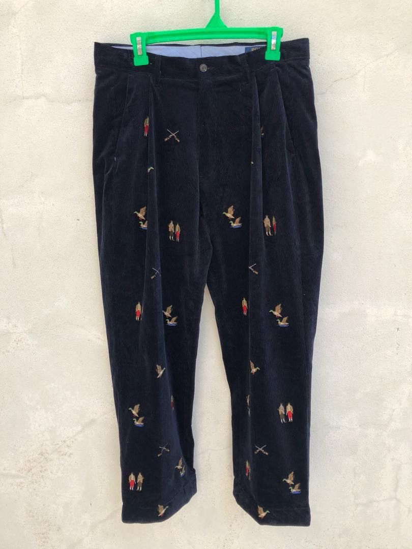 Polo Ralph Lauren PRL Atomic Embroidery Corduroy Trouser Pant Size US 32 / EU 48 - 1 Thumbnail