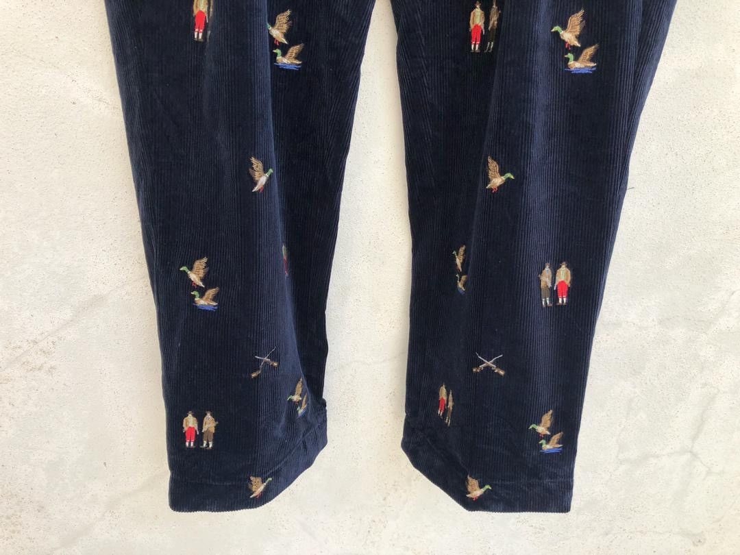Polo Ralph Lauren PRL Atomic Embroidery Corduroy Trouser Pant Size US 32 / EU 48 - 5 Thumbnail
