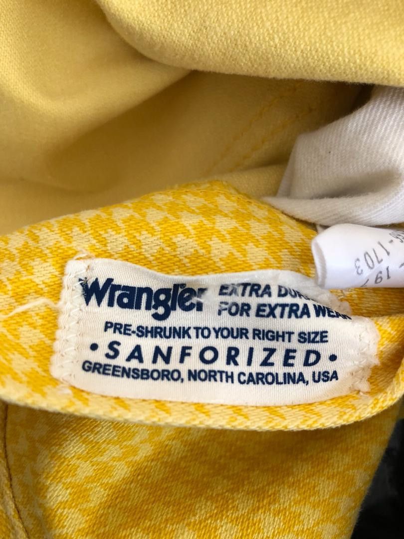 N.Hoolywood N. Hoolywood X Wrangler Yellow Houndstooth Cropped Denim Size US 31 - 12 Thumbnail