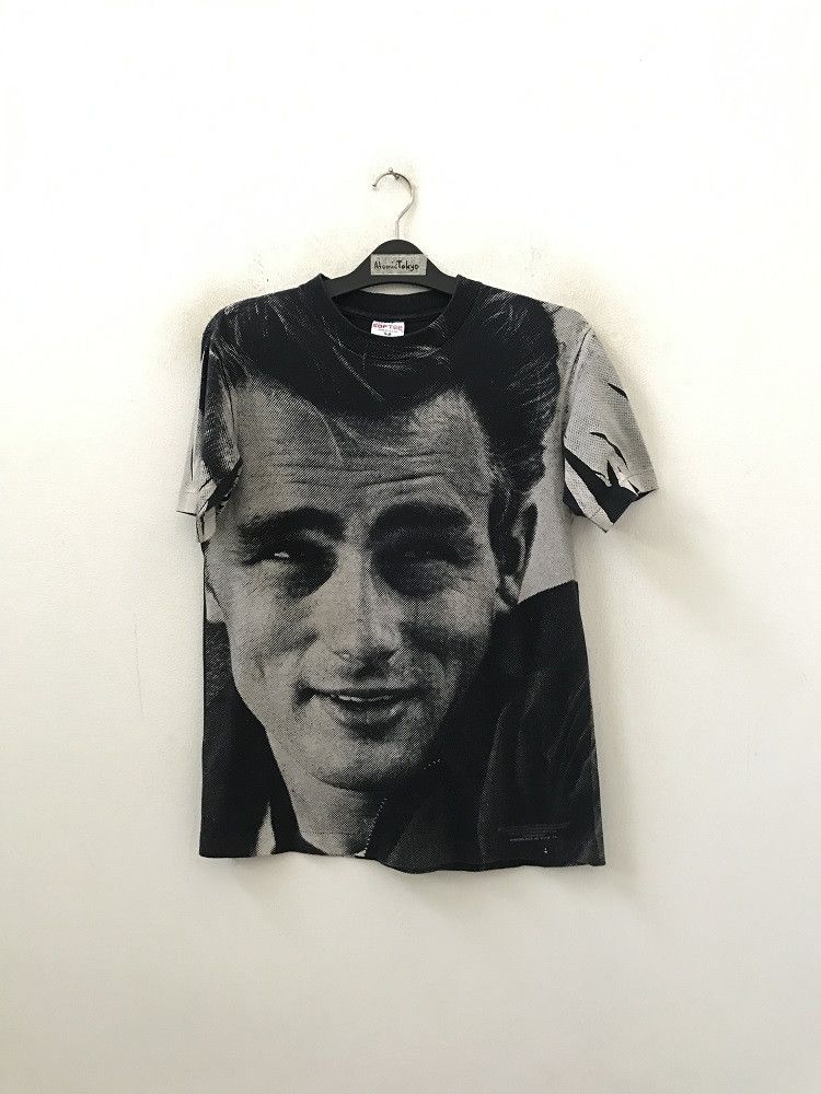 Vintage 90s 1993 James Dean Legendary Actor Over Print t shirt Size US M / EU 48-50 / 2 - 2 Thumbnail