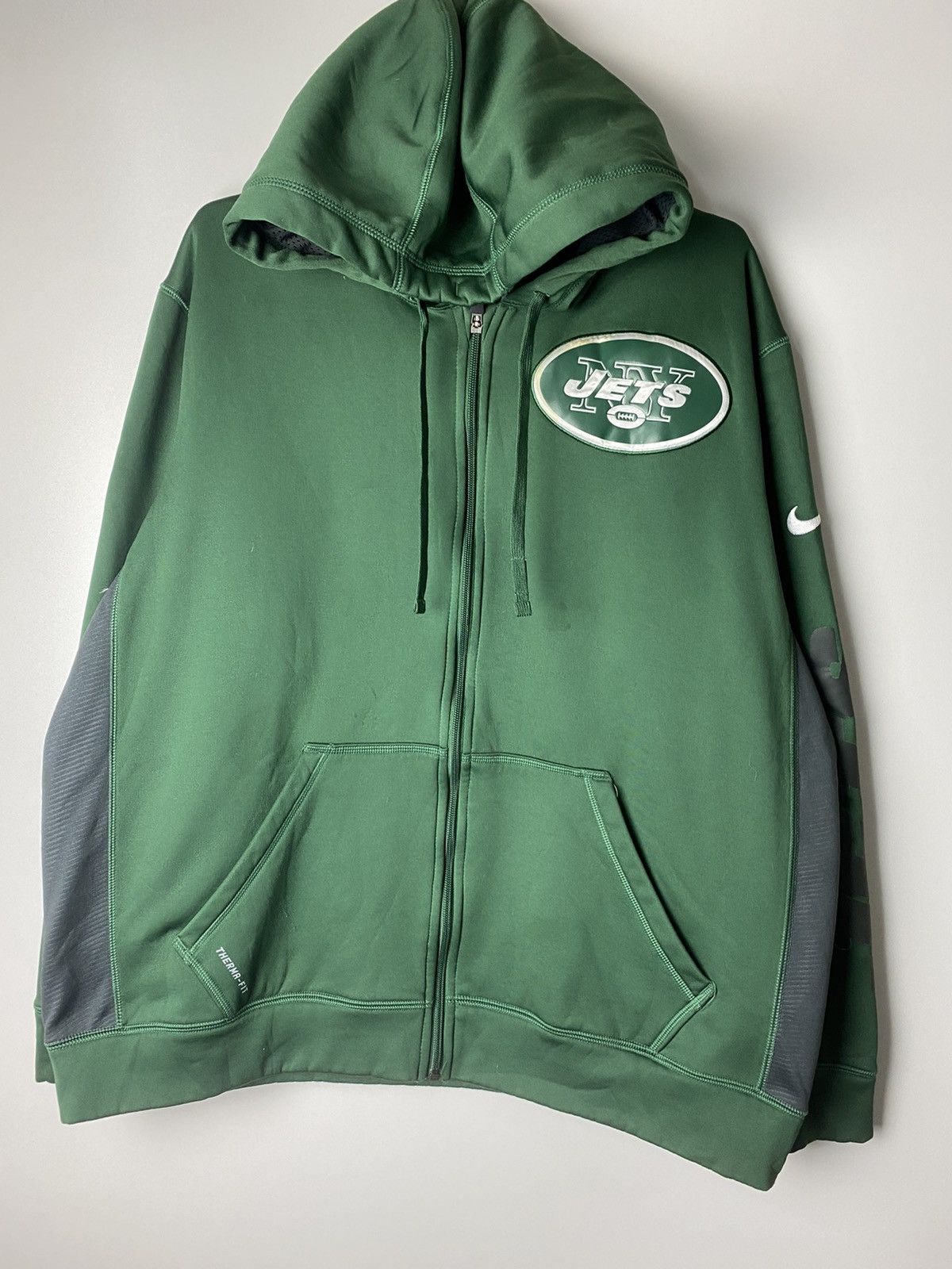Vintage Nike NY Jets vintage hoodie size L Size US L / EU 52-54 / 3 - 1 Thumbnail