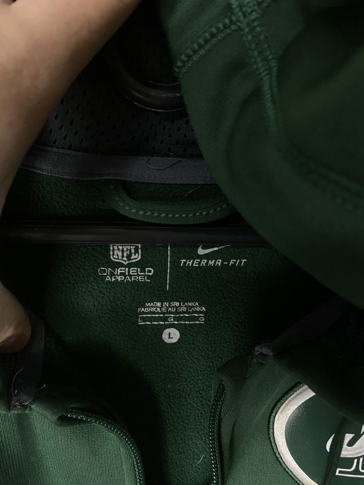 Vintage Nike NY Jets vintage hoodie size L Size US L / EU 52-54 / 3 - 3 Thumbnail
