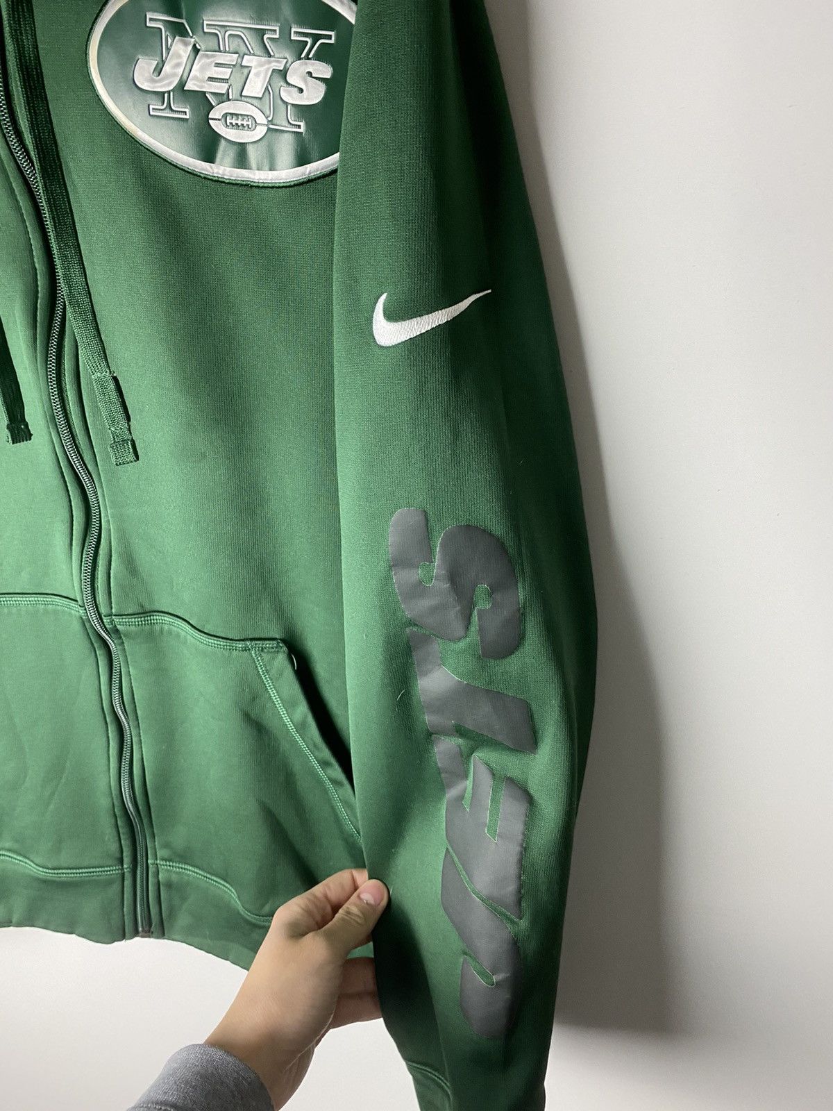 Vintage Nike NY Jets vintage hoodie size L Size US L / EU 52-54 / 3 - 5 Thumbnail