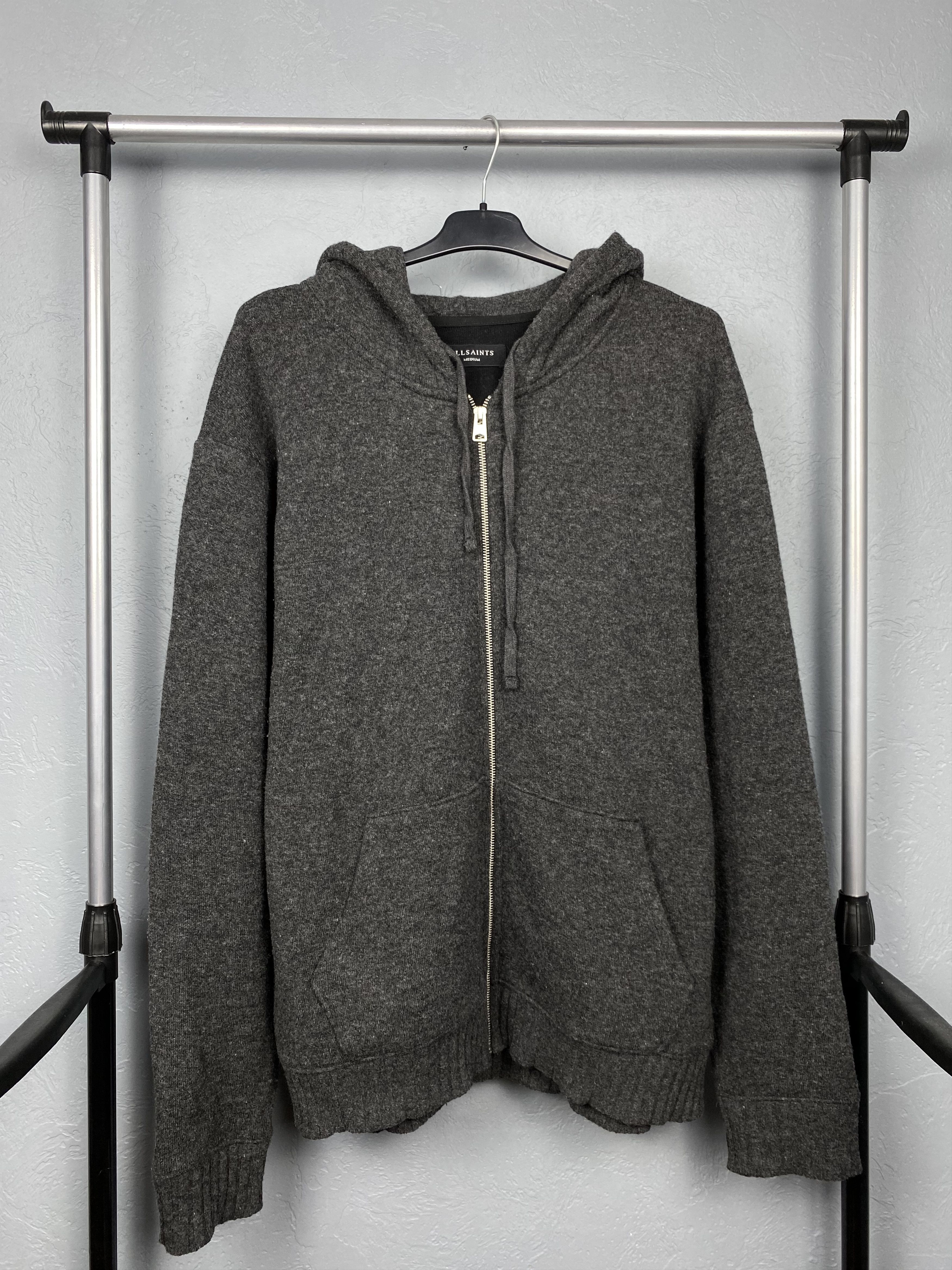 Allsaints Allsaints Vintage Mens Zip Wool Warm Hoodie Y2K Size US XL / EU 56 / 4 - 1 Thumbnail