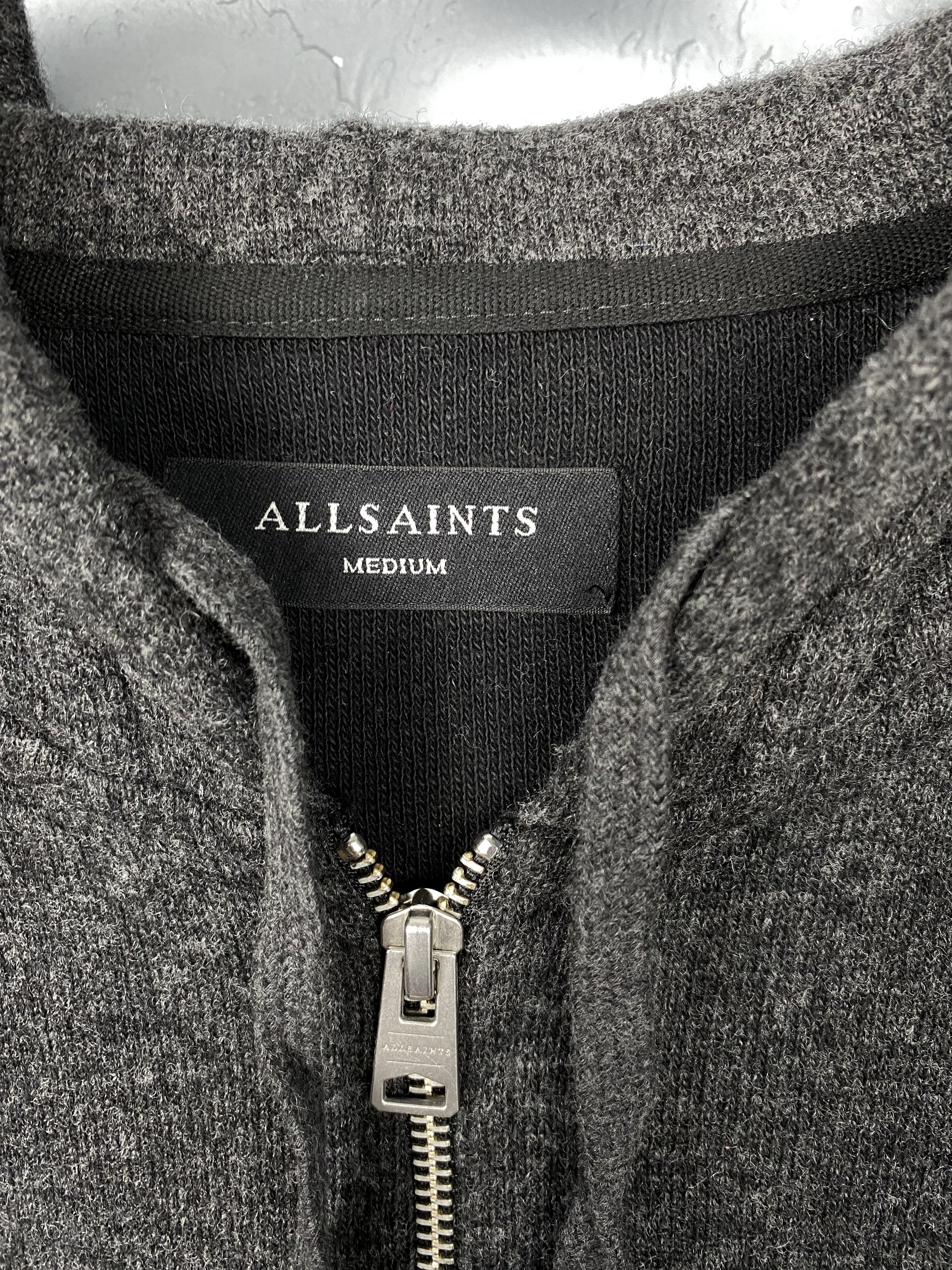 Allsaints Allsaints Vintage Mens Zip Wool Warm Hoodie Y2K Size US XL / EU 56 / 4 - 3 Thumbnail