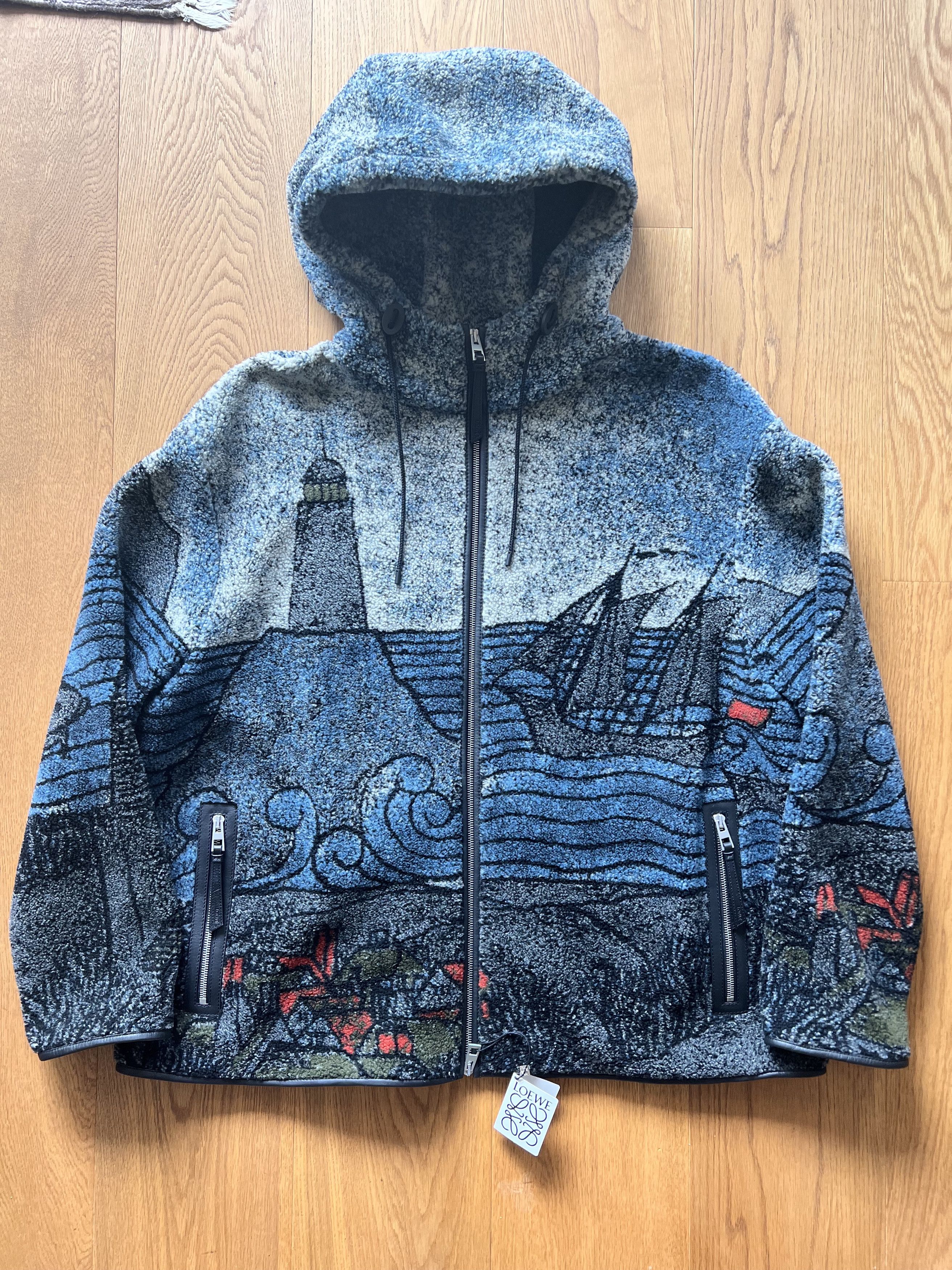 Loewe Lighthouse hooded fleece jacket Sz. L Size US L / EU 52-54 / 3 - 3 Thumbnail