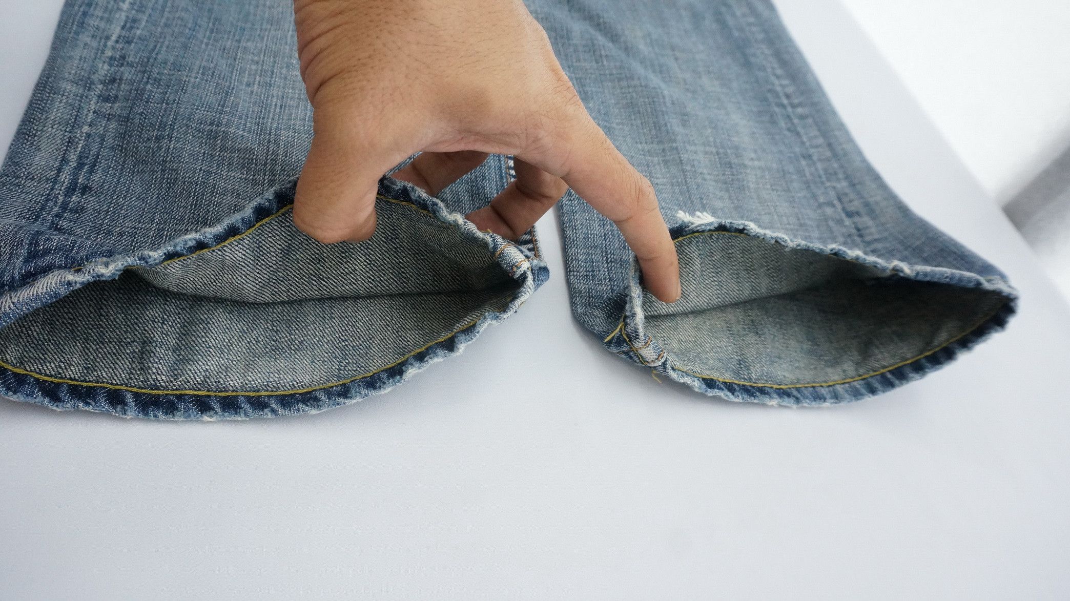Japanese Brand Dope! TAKEO KIKUCHI Vtg Worn Distressed Patch Pocket Jeans Size US 30 / EU 46 - 22 Thumbnail