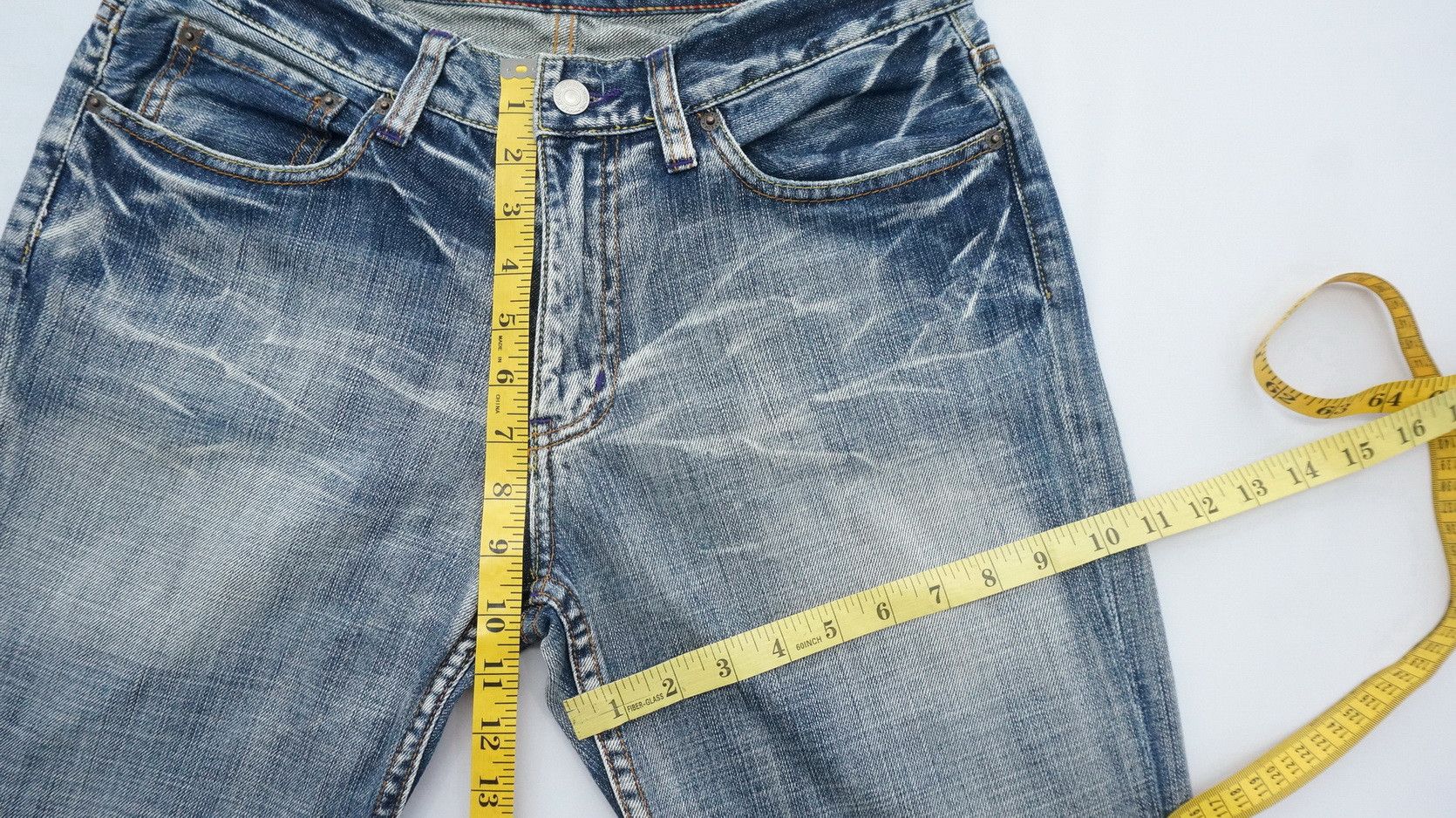 Japanese Brand Dope! TAKEO KIKUCHI Vtg Worn Distressed Patch Pocket Jeans Size US 30 / EU 46 - 15 Thumbnail