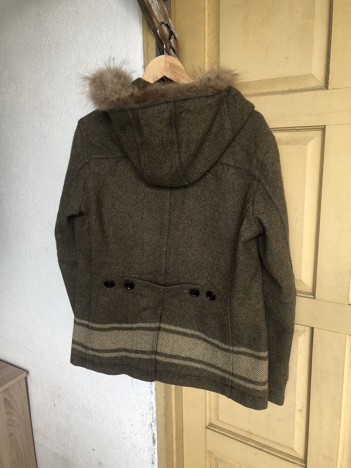 Issey Miyake Vintage Tete Homme Issey Miyake Mossy Oaks Wool Duffle Coat Size US S / EU 44-46 / 1 - 5 Thumbnail