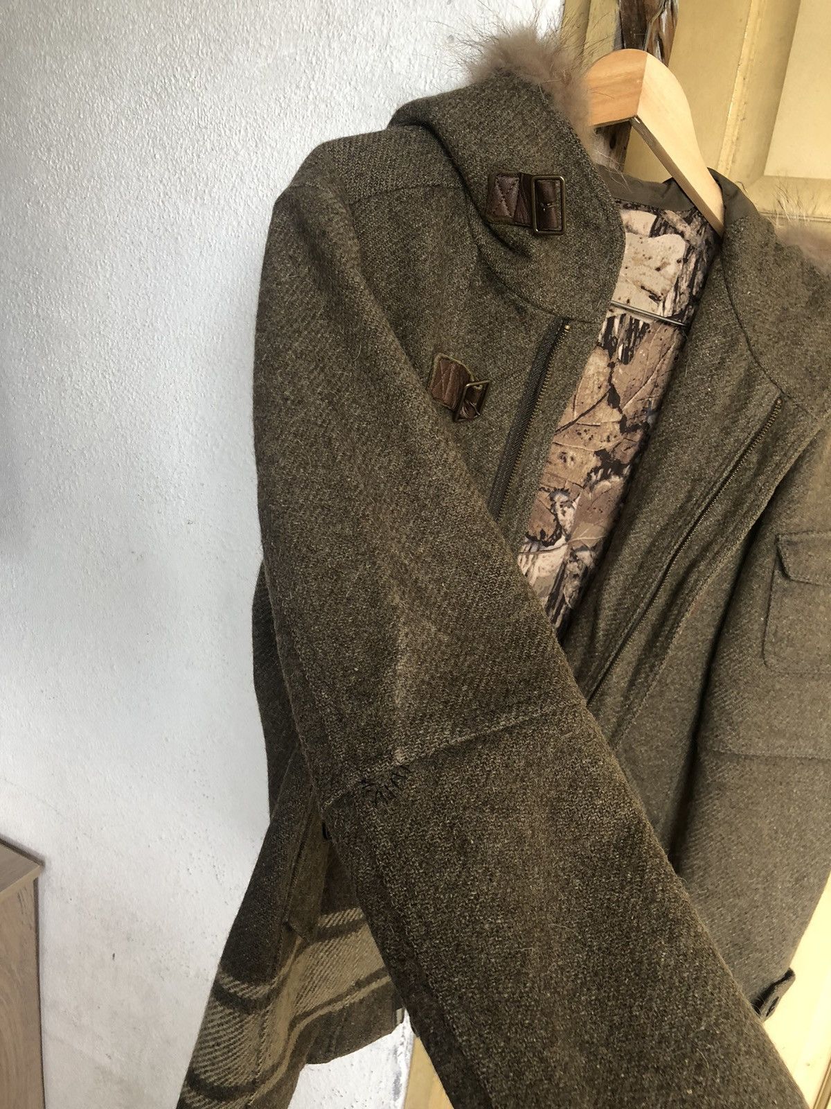 Issey Miyake Vintage Tete Homme Issey Miyake Mossy Oaks Wool Duffle Coat Size US S / EU 44-46 / 1 - 10 Thumbnail