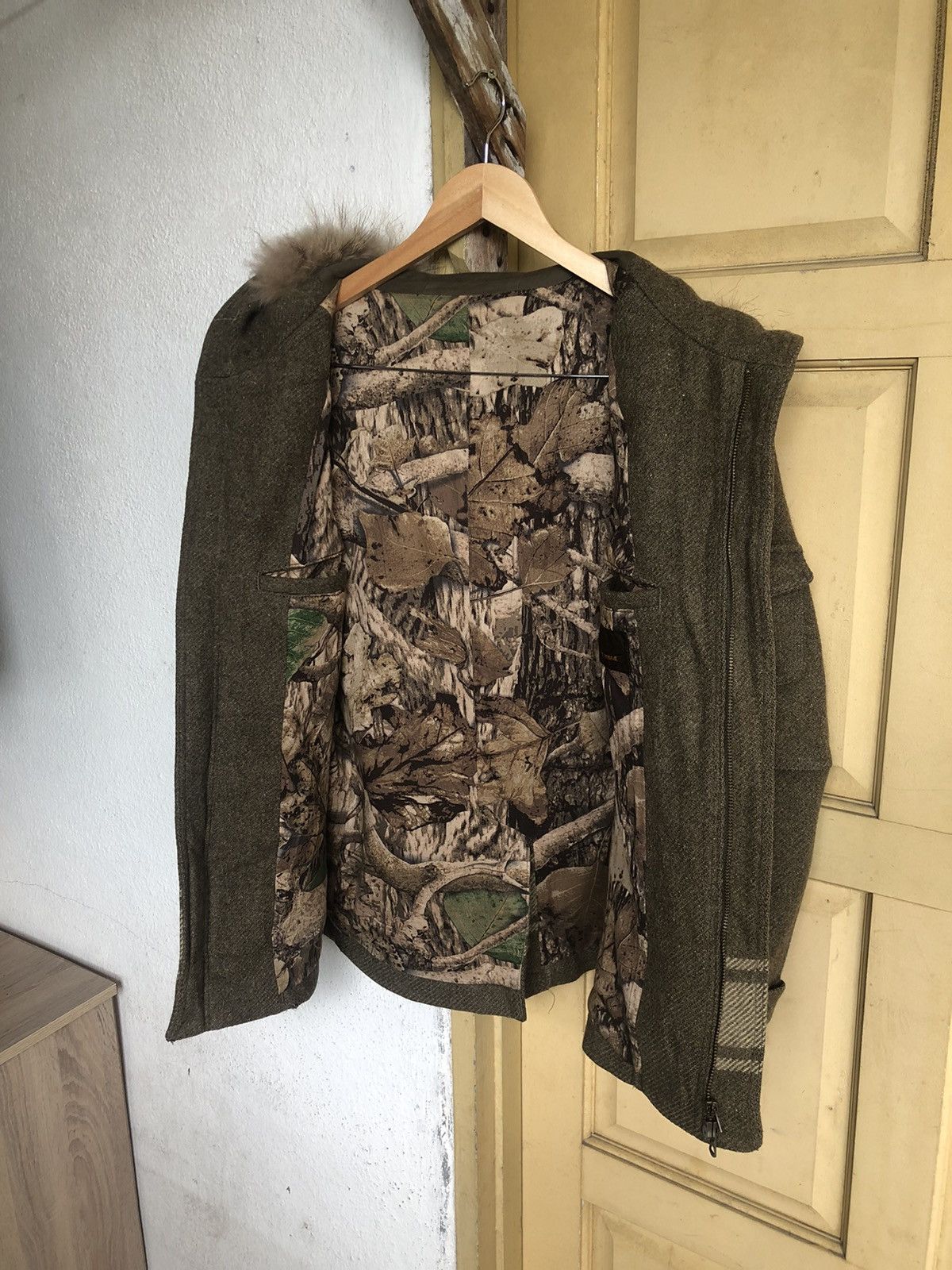 Issey Miyake Vintage Tete Homme Issey Miyake Mossy Oaks Wool Duffle Coat Size US S / EU 44-46 / 1 - 4 Thumbnail