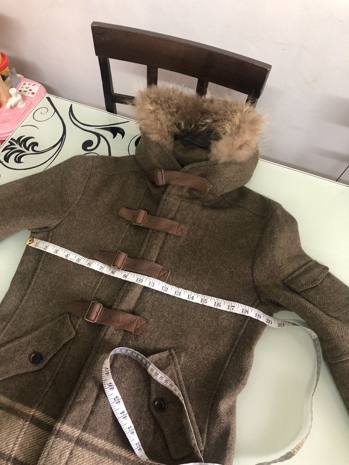 Issey Miyake Vintage Tete Homme Issey Miyake Mossy Oaks Wool Duffle Coat Size US S / EU 44-46 / 1 - 22 Thumbnail