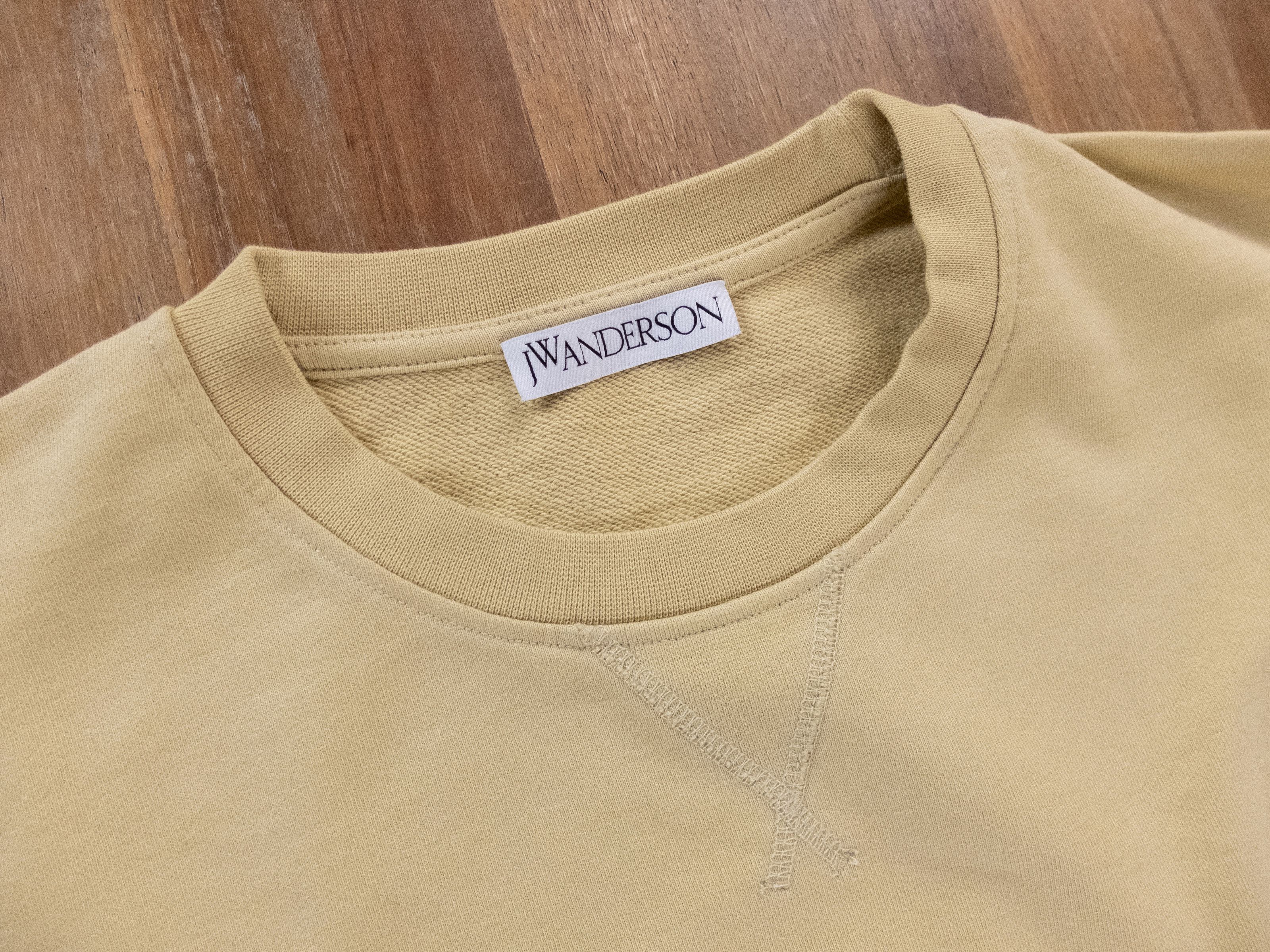 JW Anderson JW. ANDERSON yellow checkered sleeve logo sweatshirt Large Size US L / EU 52-54 / 3 - 4 Thumbnail