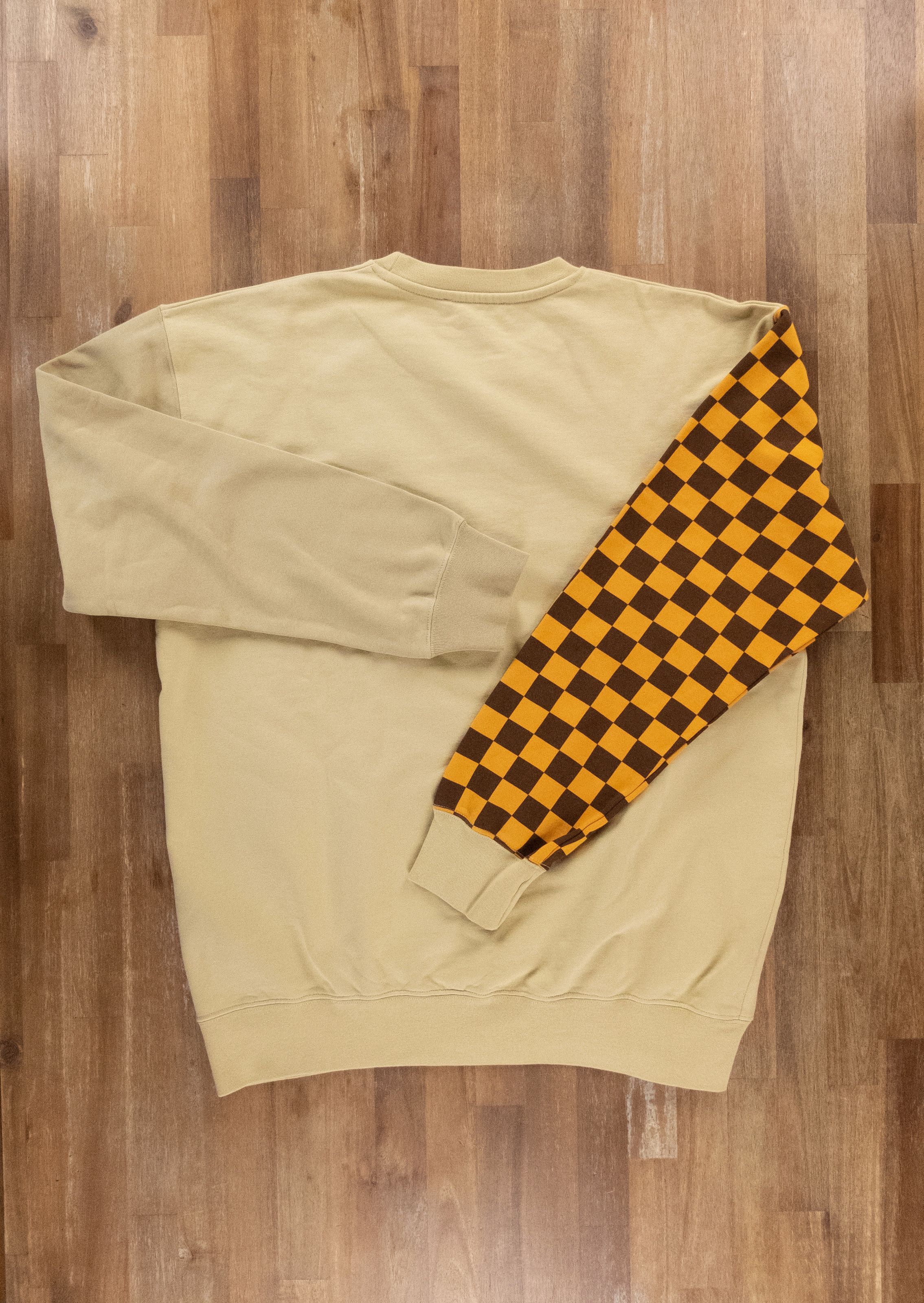 JW Anderson JW. ANDERSON yellow checkered sleeve logo sweatshirt Large Size US L / EU 52-54 / 3 - 9 Thumbnail