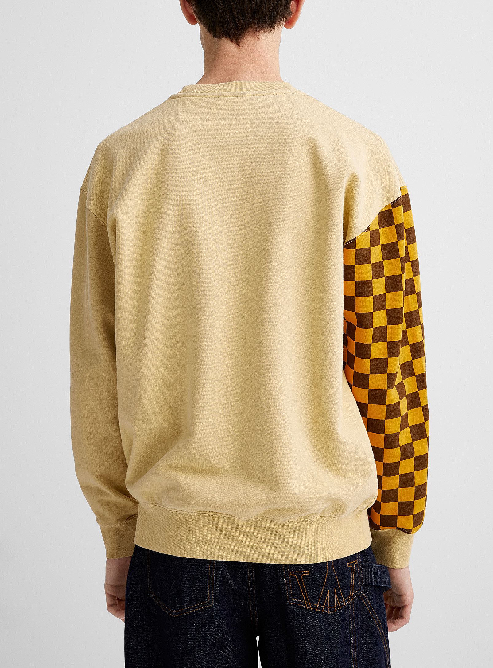 JW Anderson JW. ANDERSON yellow checkered sleeve logo sweatshirt Large Size US L / EU 52-54 / 3 - 2 Thumbnail
