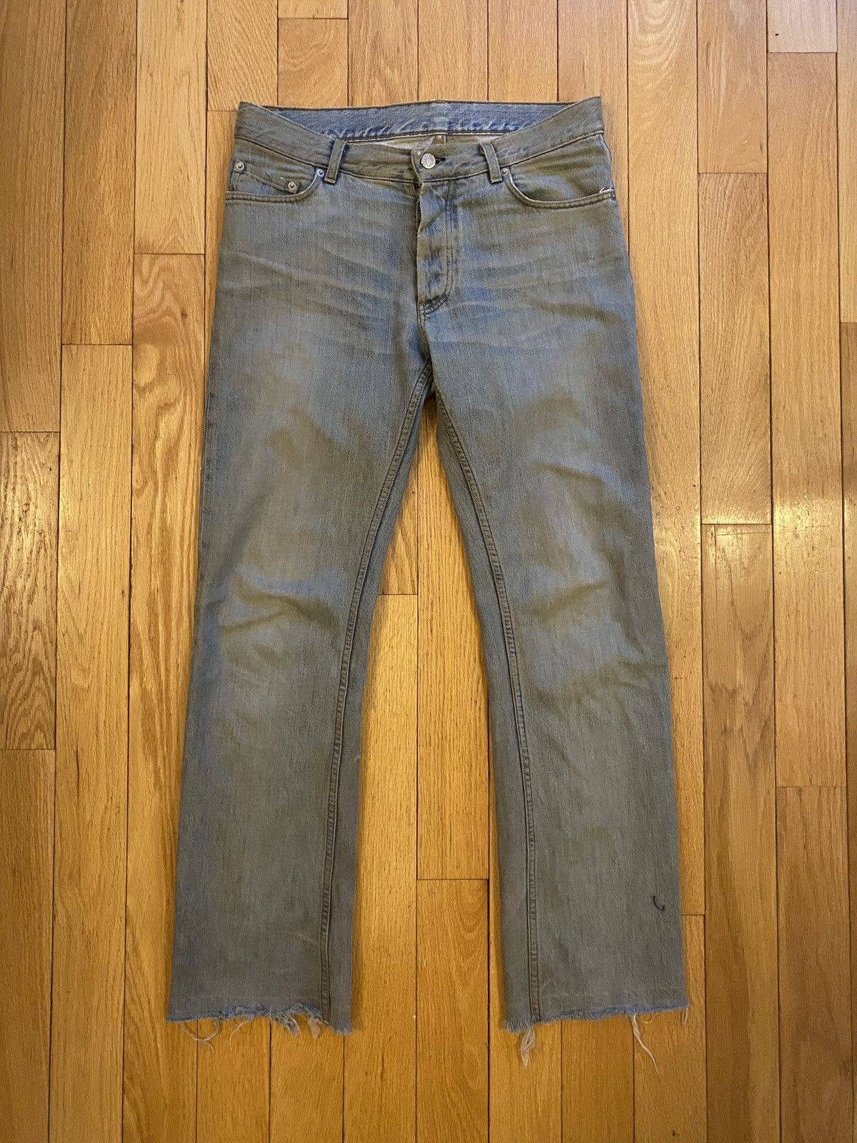 Helmut Lang 90S PERFECT MUD WASH DENIM JEANS | Grailed