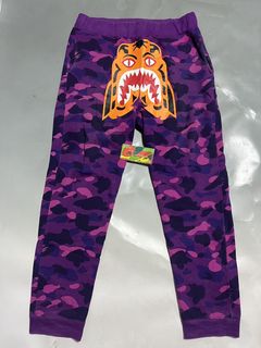 Purple Bape Pants Grailed