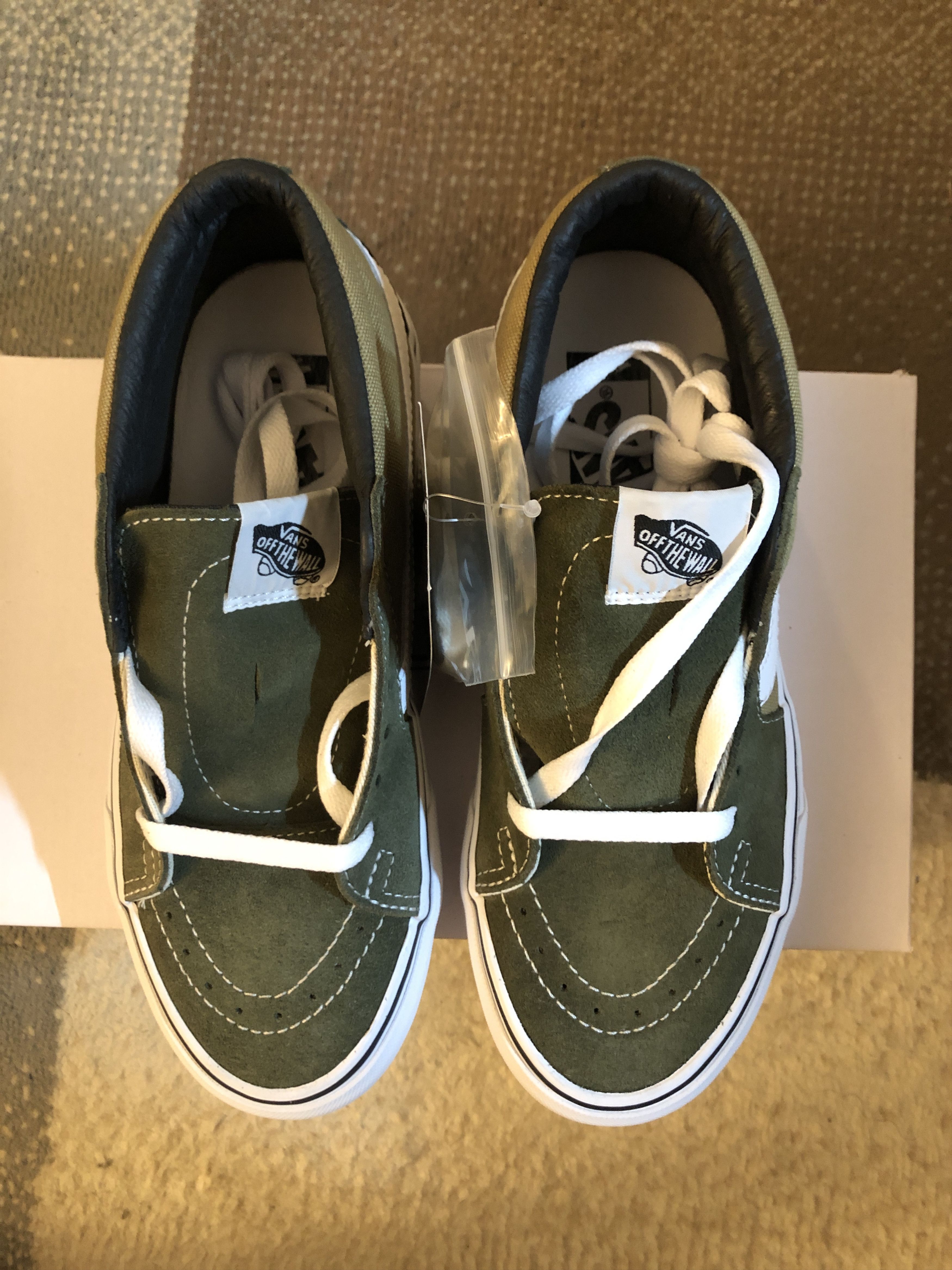 image of New Jjjjound X Vans Vault Sk8-Mid Lx Green White Sneakers, Men's (Size 5.5)