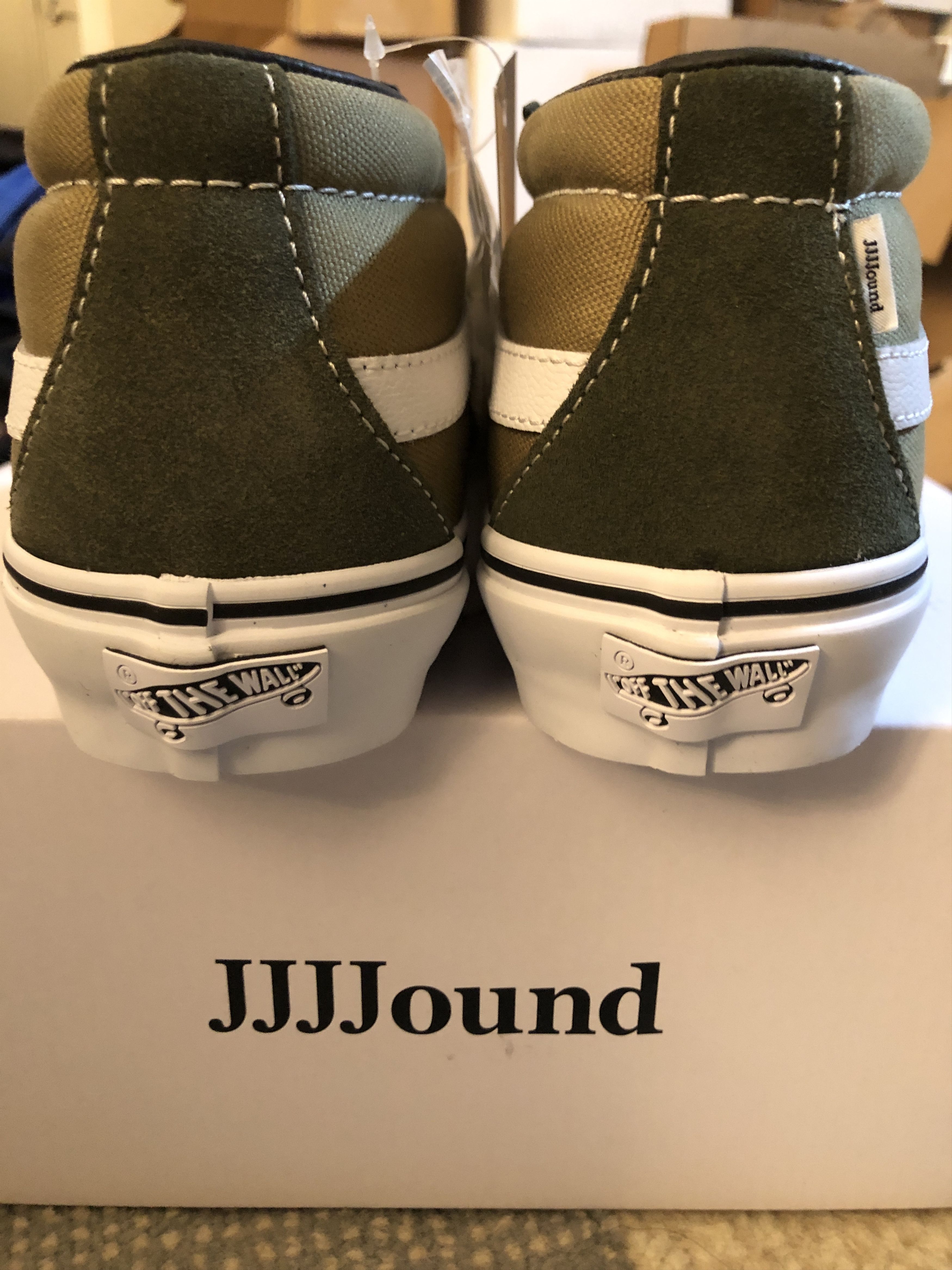 JJJJound NEW Jjjjound x vans vault sk8-mid lx green white sneakers Size US 5.5 / EU 38 - 3 Thumbnail