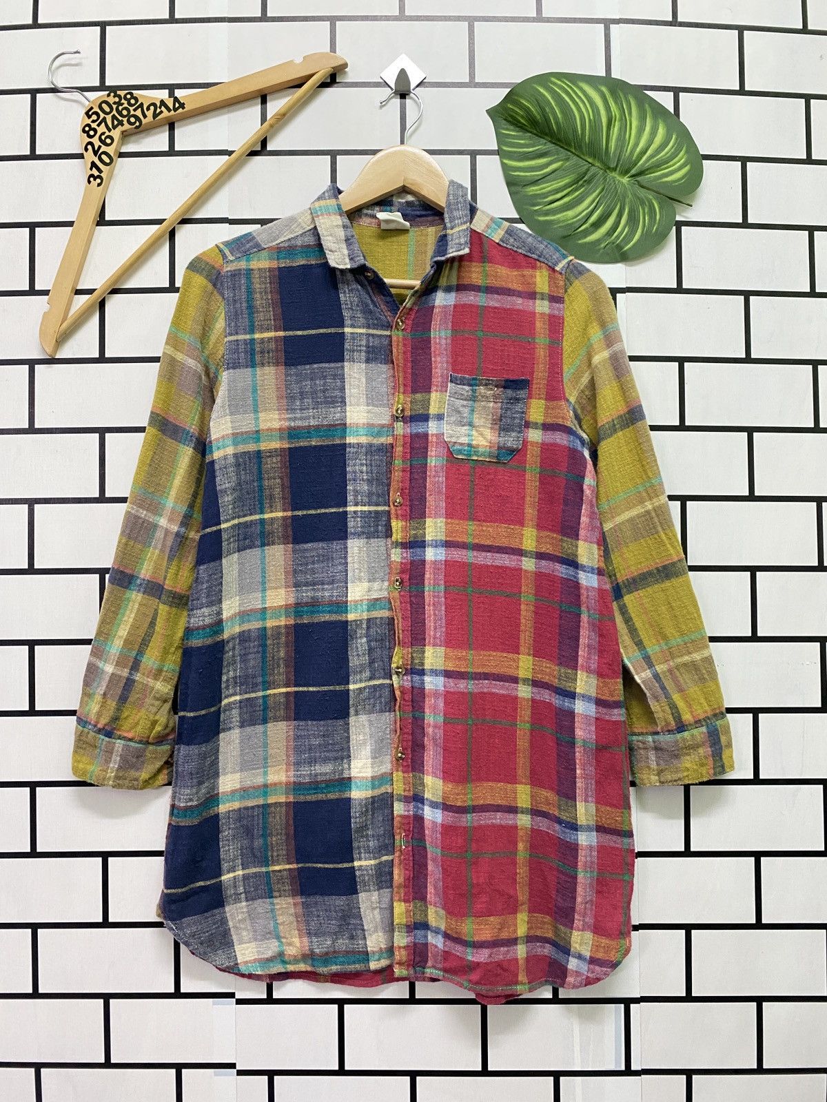 Designer × Japanese Brand × Vintage Flannel TRVEY Girl Multicolour inspired Needles Size US S / EU 44-46 / 1 - 1 Thumbnail