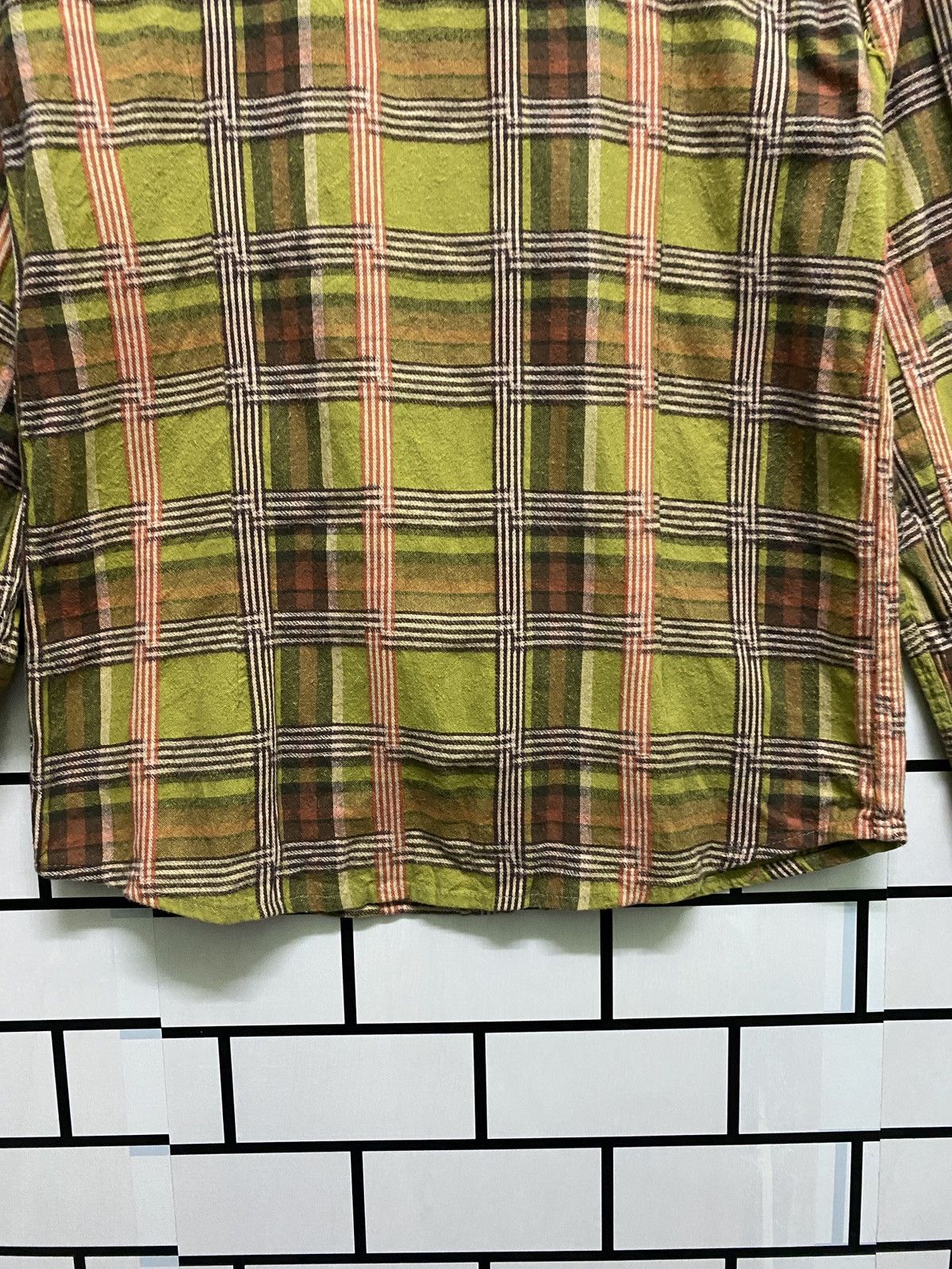 Designer × Japanese Brand × Vintage spon.G Checked Tartan Distressed Design Flannel Size US M / EU 48-50 / 2 - 13 Thumbnail