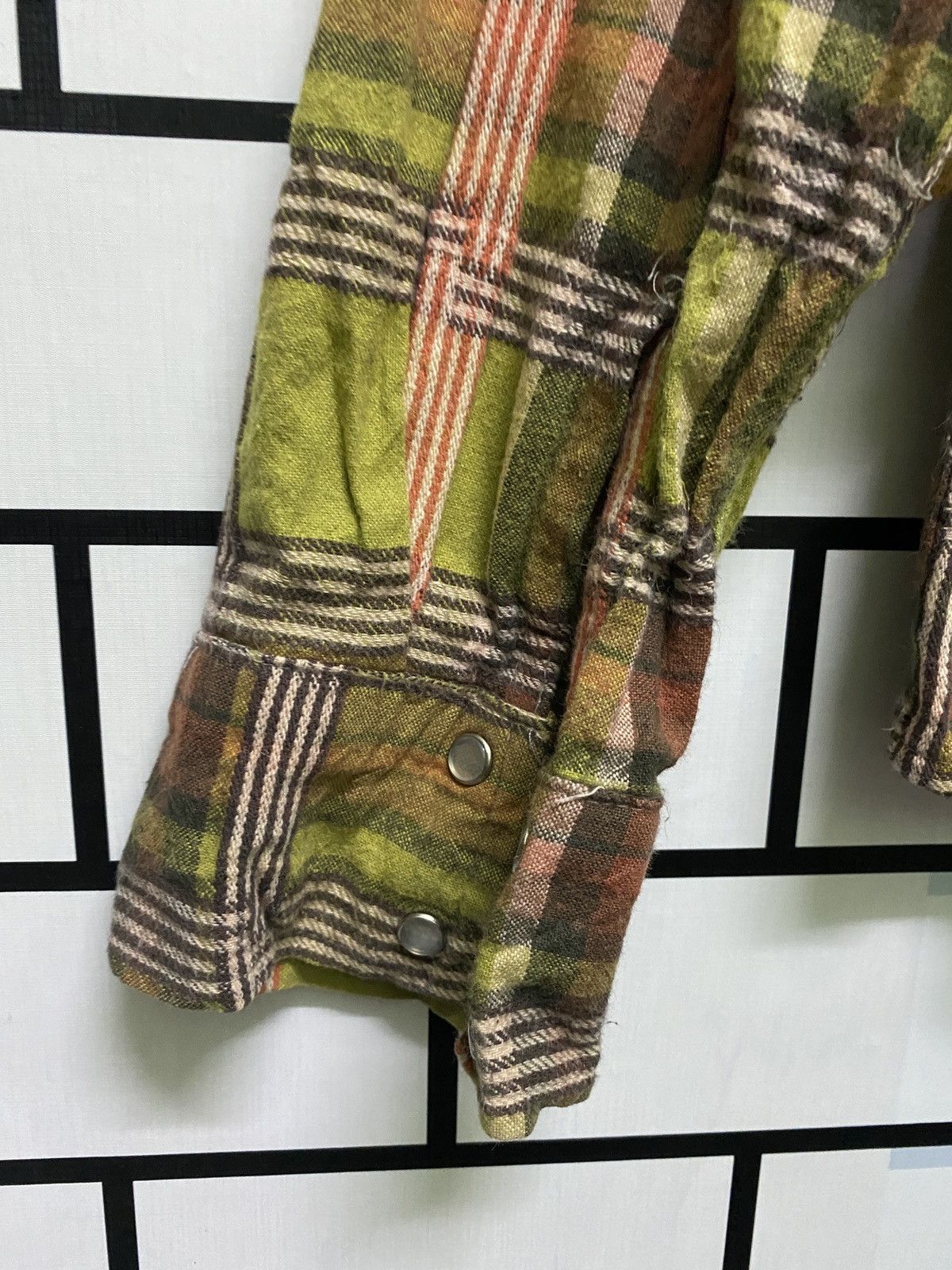 Designer × Japanese Brand × Vintage spon.G Checked Tartan Distressed Design Flannel Size US M / EU 48-50 / 2 - 10 Thumbnail