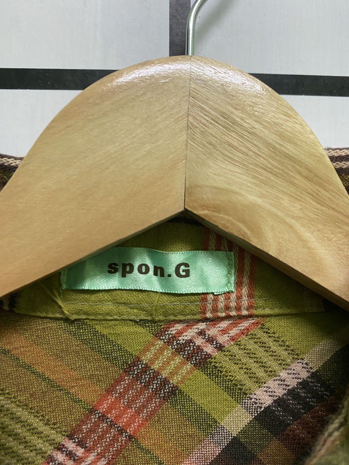 Designer × Japanese Brand × Vintage spon.G Checked Tartan Distressed Design Flannel Size US M / EU 48-50 / 2 - 7 Thumbnail