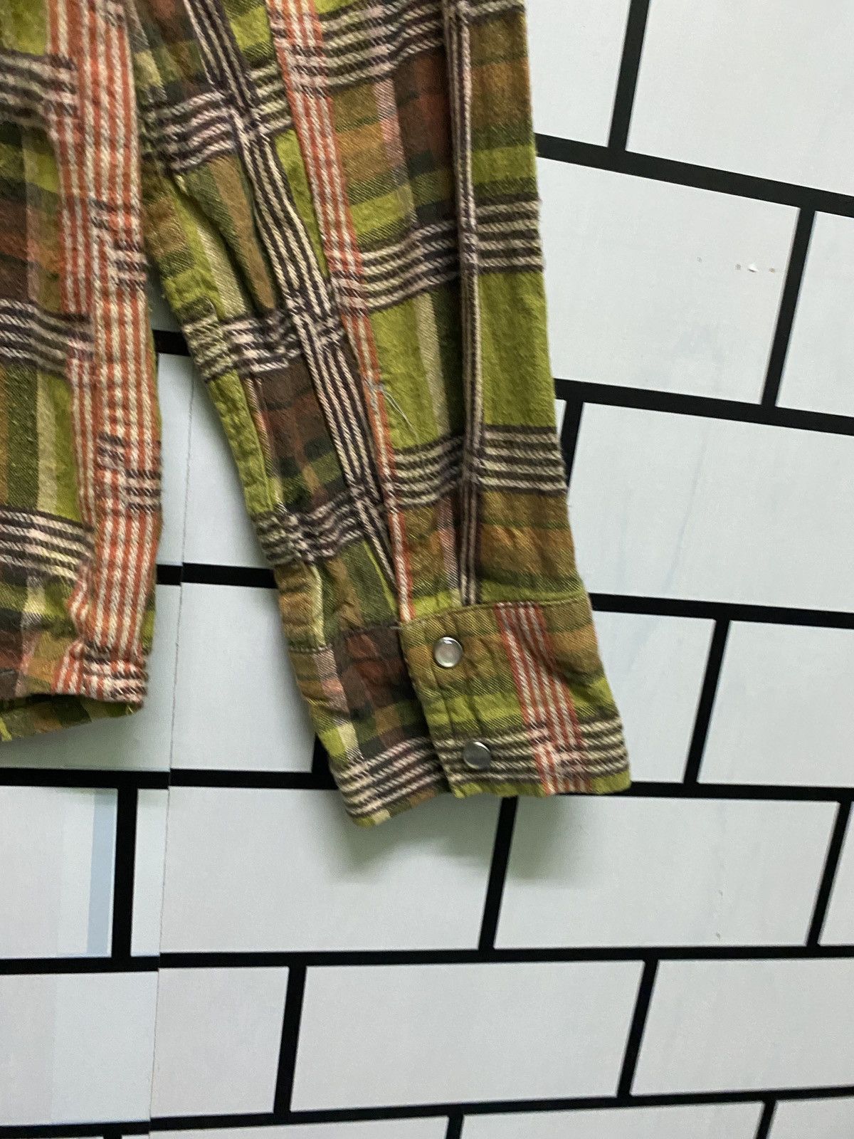 Designer × Japanese Brand × Vintage spon.G Checked Tartan Distressed Design Flannel Size US M / EU 48-50 / 2 - 11 Thumbnail