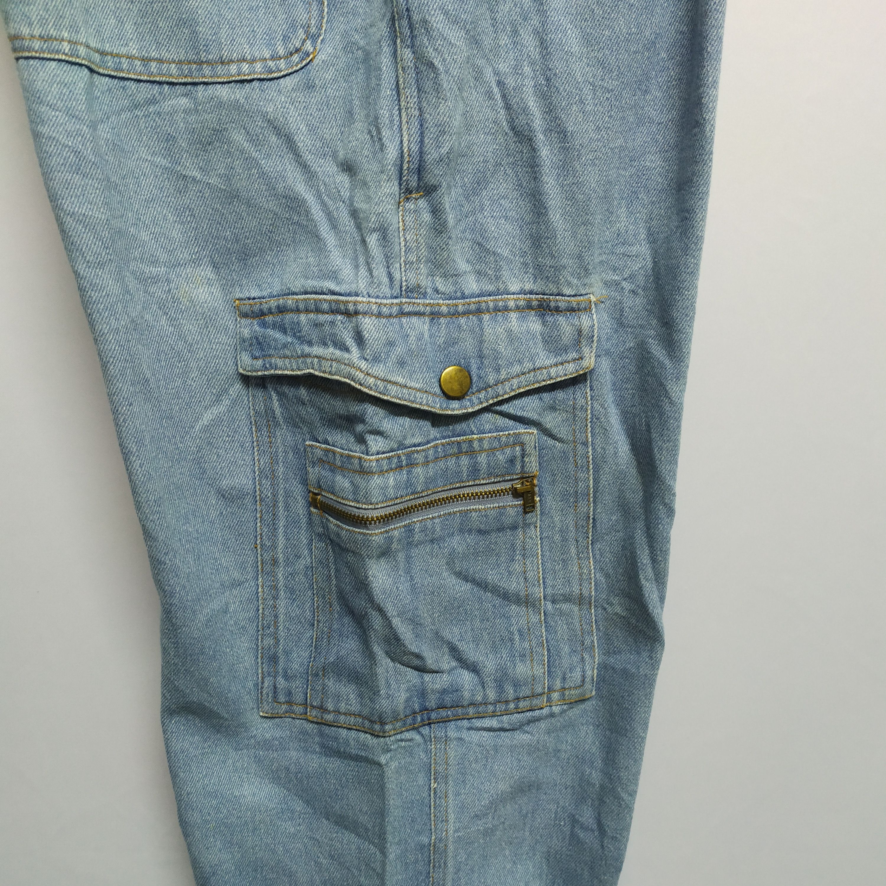 Japanese Brand × StraightFaded JAPANESE BRAND JEANS CARGO PANTS MULTIPOCKET TACTICAL Size US 32 / EU 48 - 2 Thumbnail