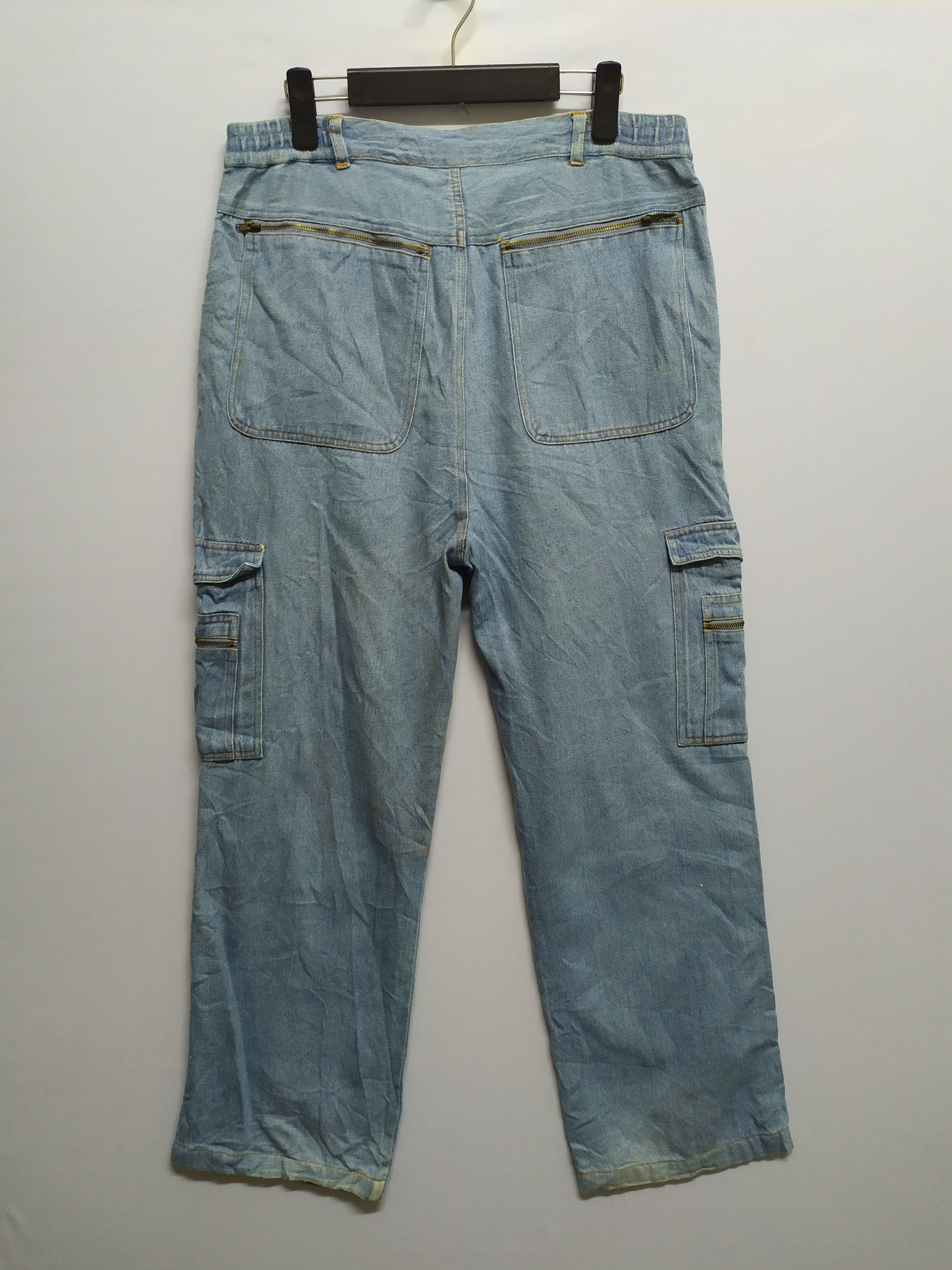 Japanese Brand × StraightFaded JAPANESE BRAND JEANS CARGO PANTS MULTIPOCKET TACTICAL Size US 32 / EU 48 - 8 Thumbnail