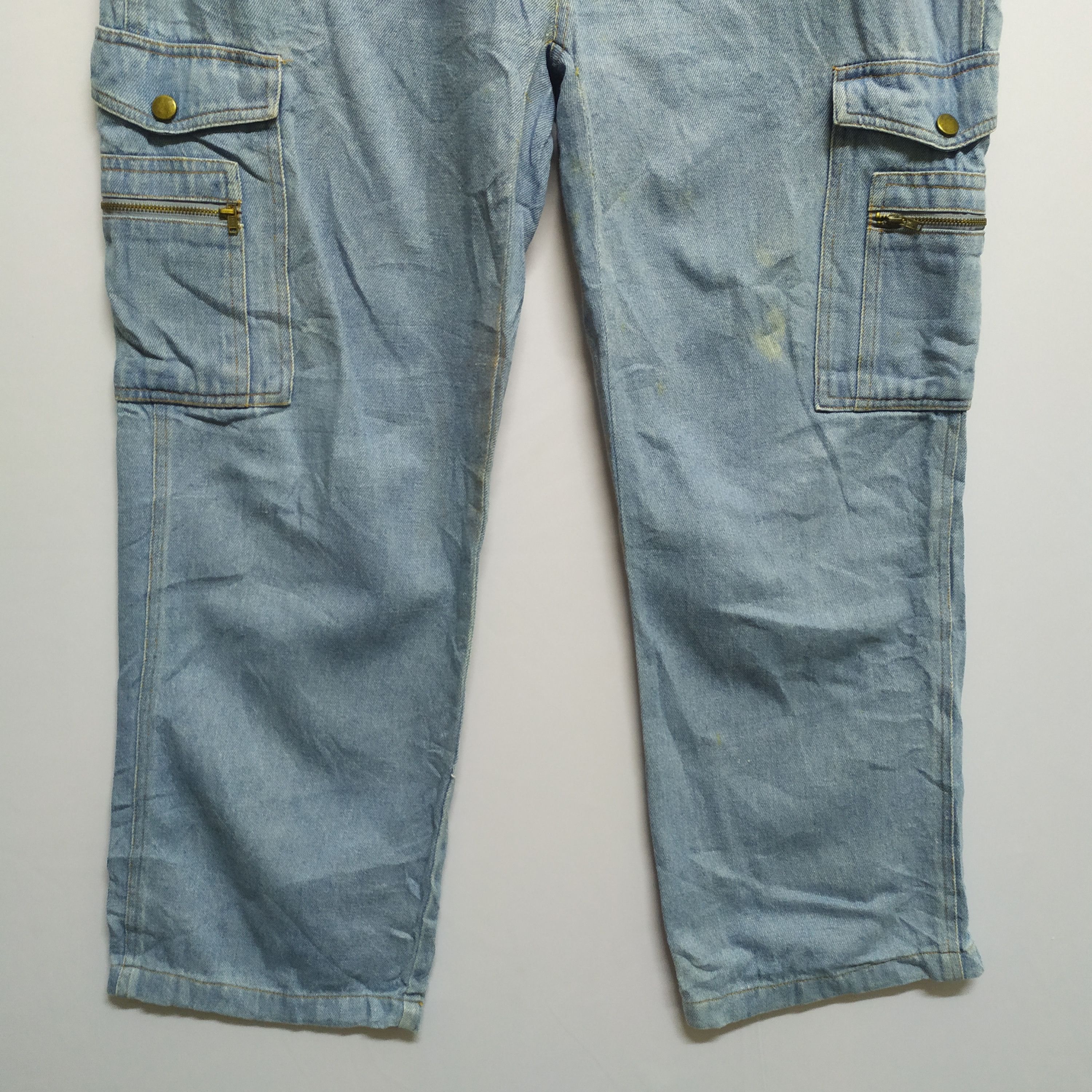 Japanese Brand × StraightFaded JAPANESE BRAND JEANS CARGO PANTS MULTIPOCKET TACTICAL Size US 32 / EU 48 - 13 Thumbnail