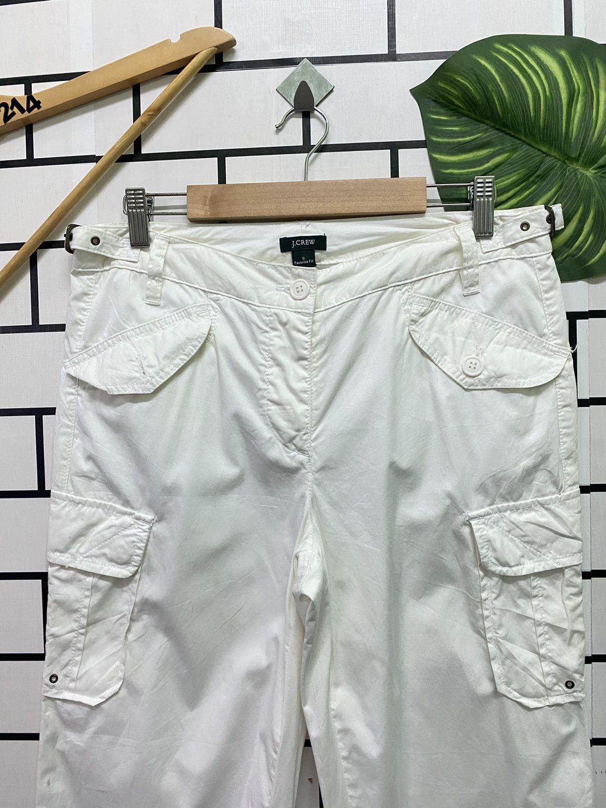 J.Crew Cargo Multipocket White J.CREW Parachute Light Pants Size US 30 / EU 46 - 3 Thumbnail