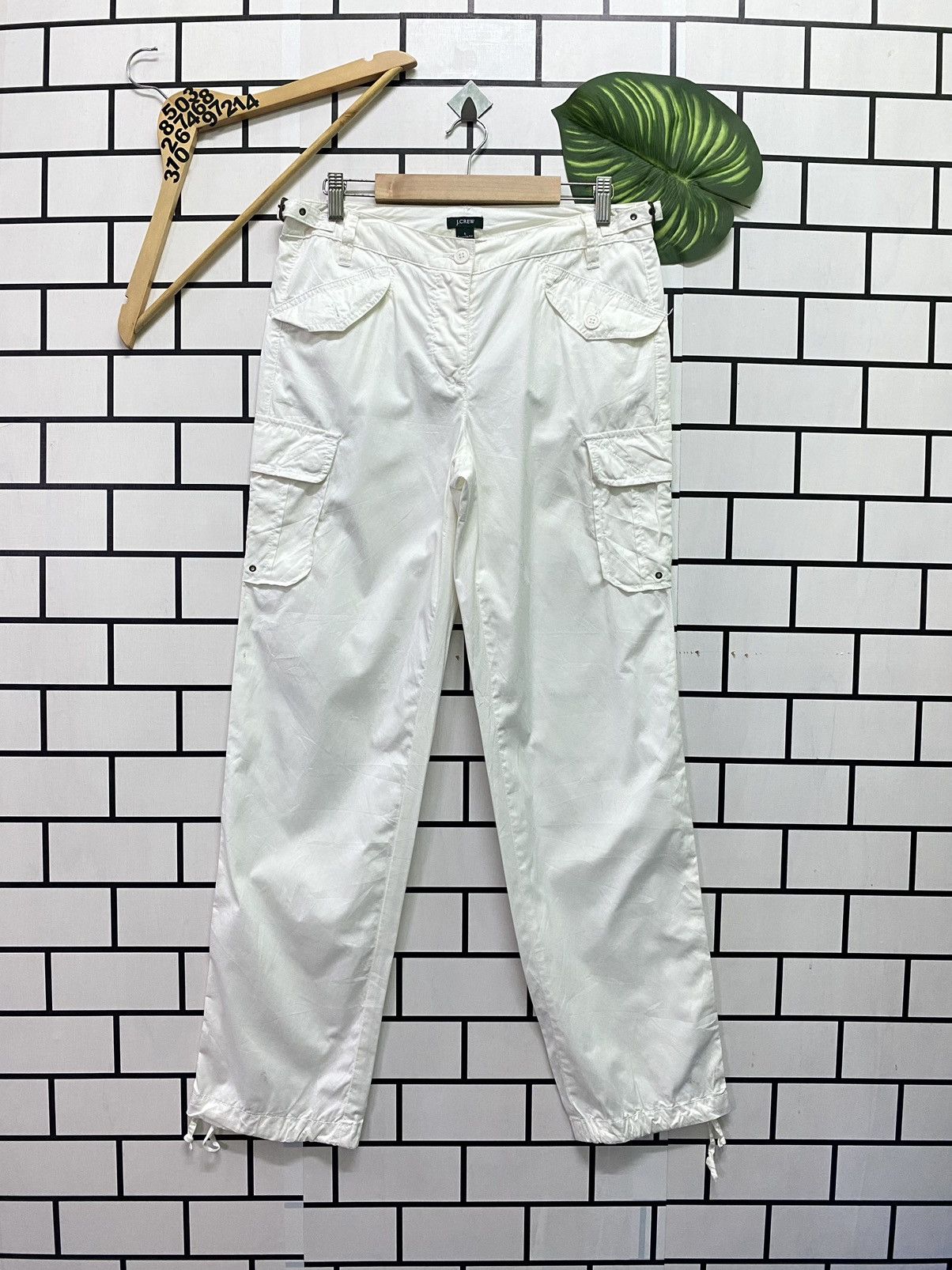 J.Crew Cargo Multipocket White J.CREW Parachute Light Pants Size US 30 / EU 46 - 1 Thumbnail