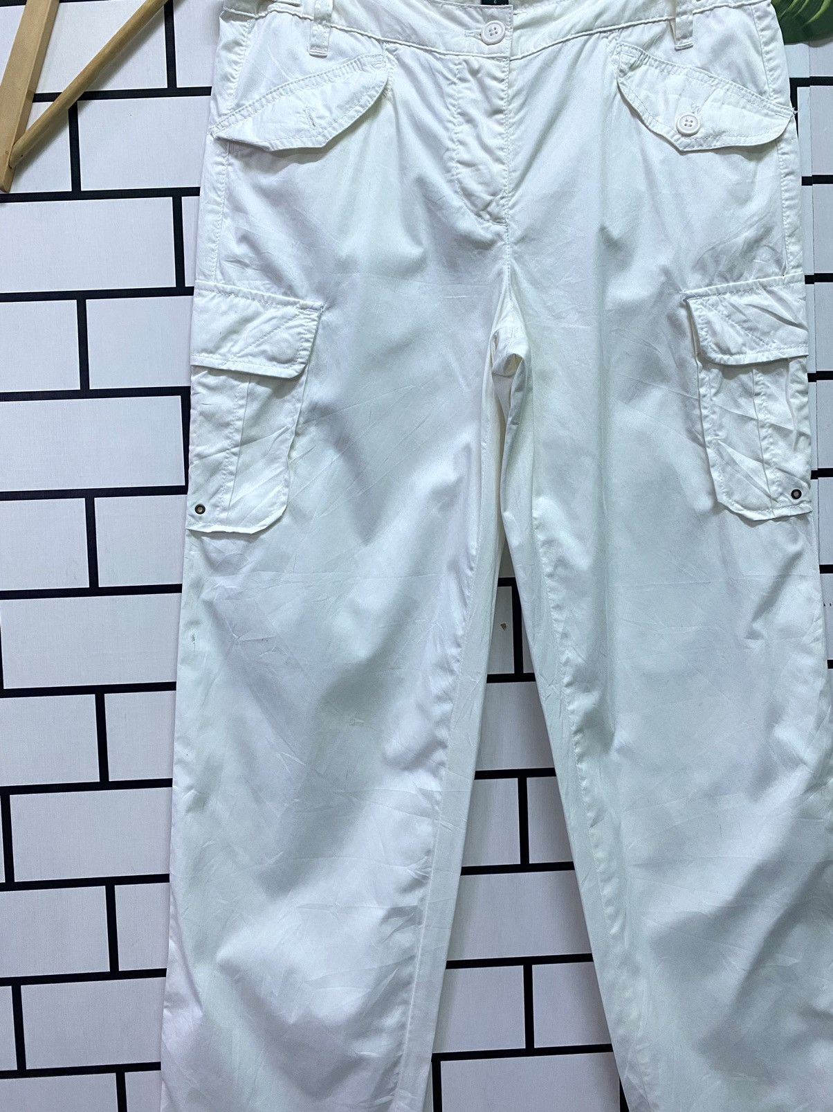 J.Crew Cargo Multipocket White J.CREW Parachute Light Pants Size US 30 / EU 46 - 6 Thumbnail