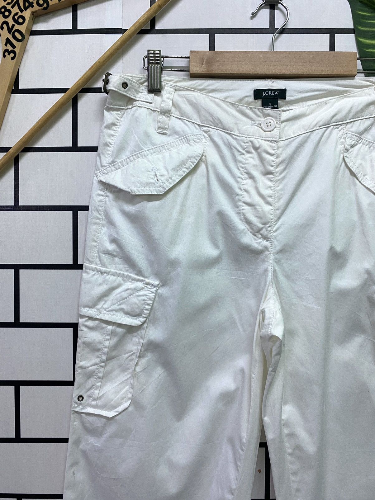 J.Crew Cargo Multipocket White J.CREW Parachute Light Pants Size US 30 / EU 46 - 7 Thumbnail