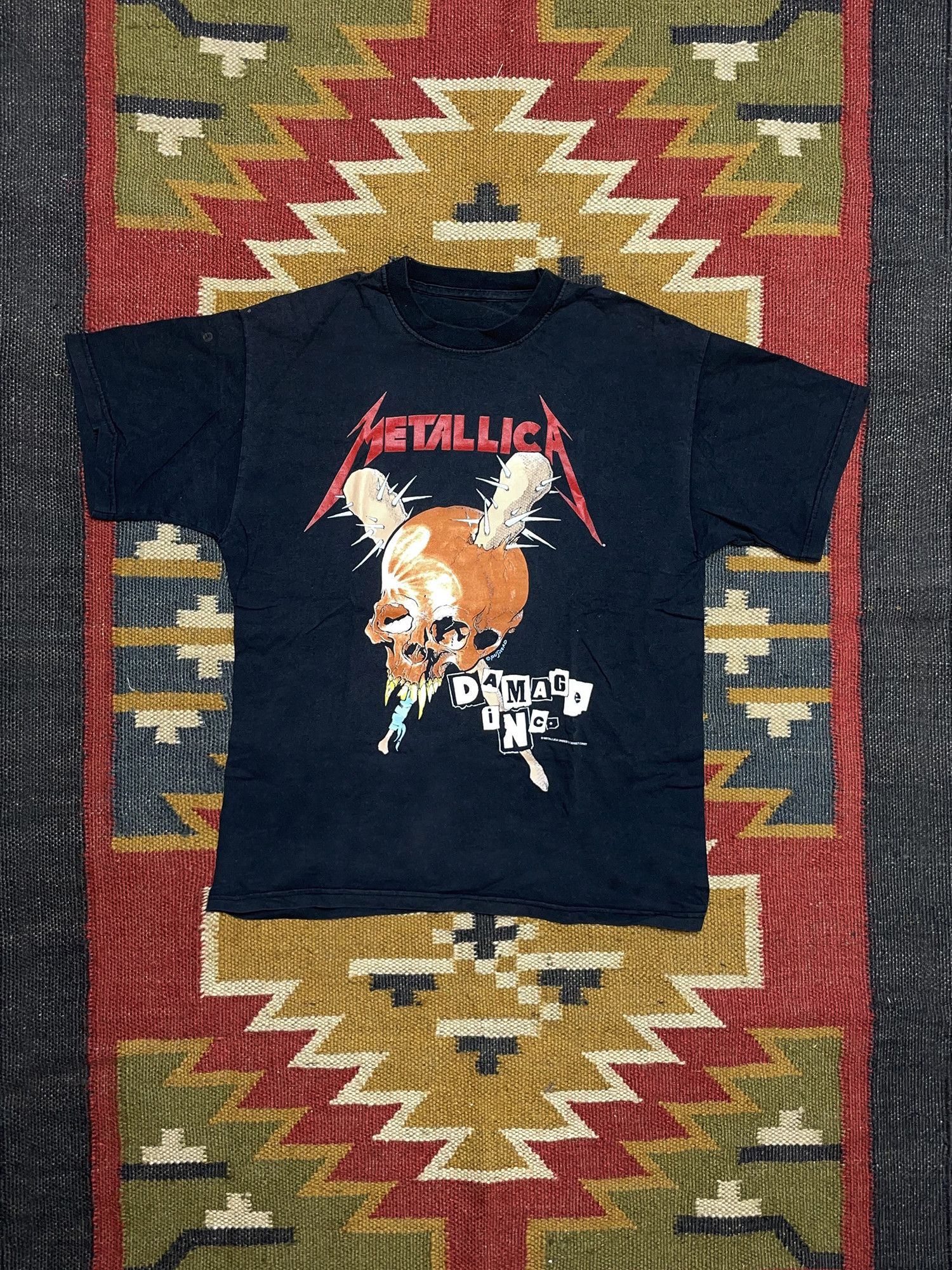 Metallica 90s Damage Inc Vintage Band T-Shirt Size Large - Tops