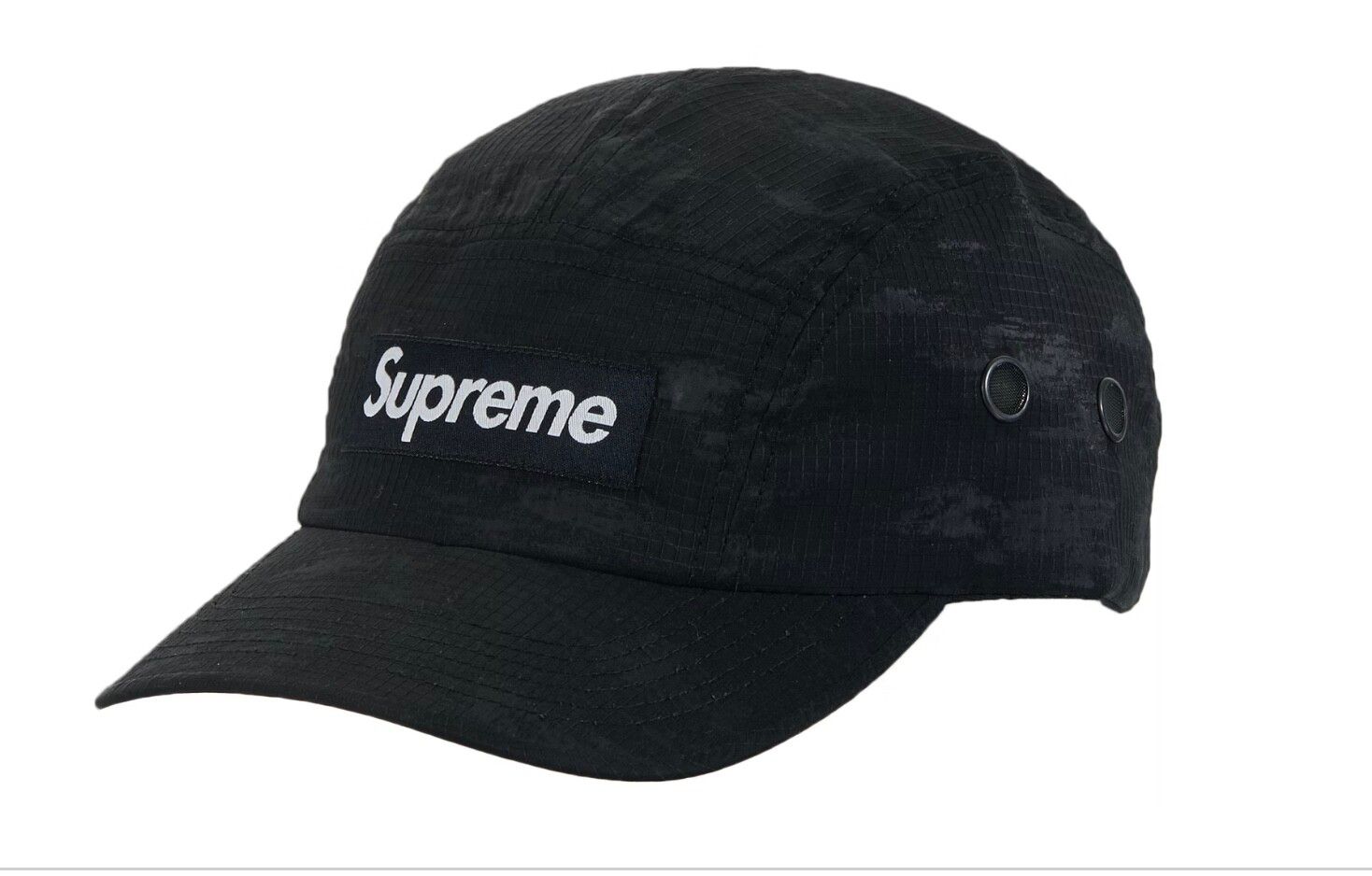 Pre-owned Hype X Supreme Broken Camo Camp Cap In Black