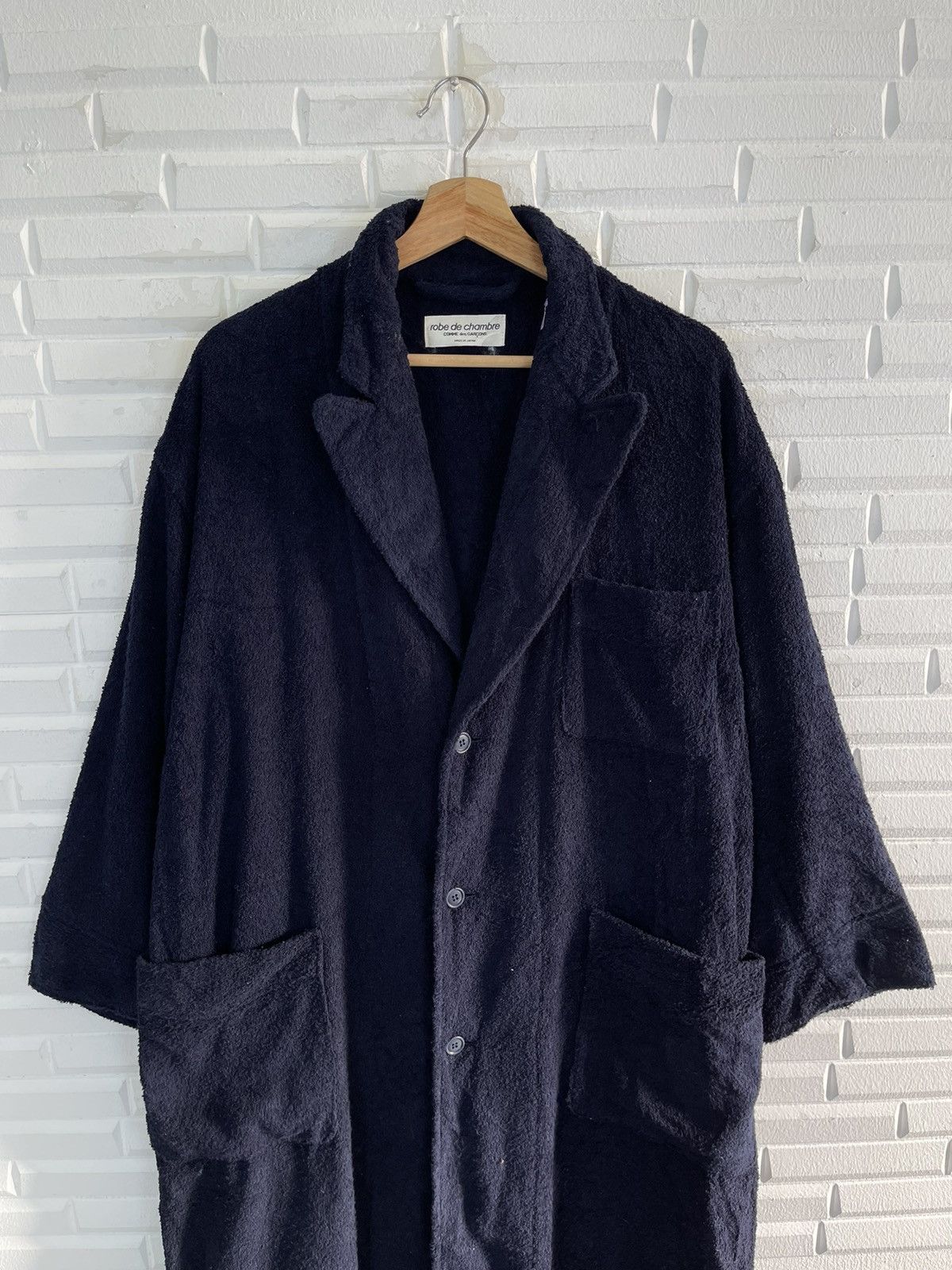 Comme des Garcons Homme 🔥AD2000 Robe de Chambre CDG Shearling Long Coat Winter Size US L / EU 52-54 / 3 - 3 Thumbnail