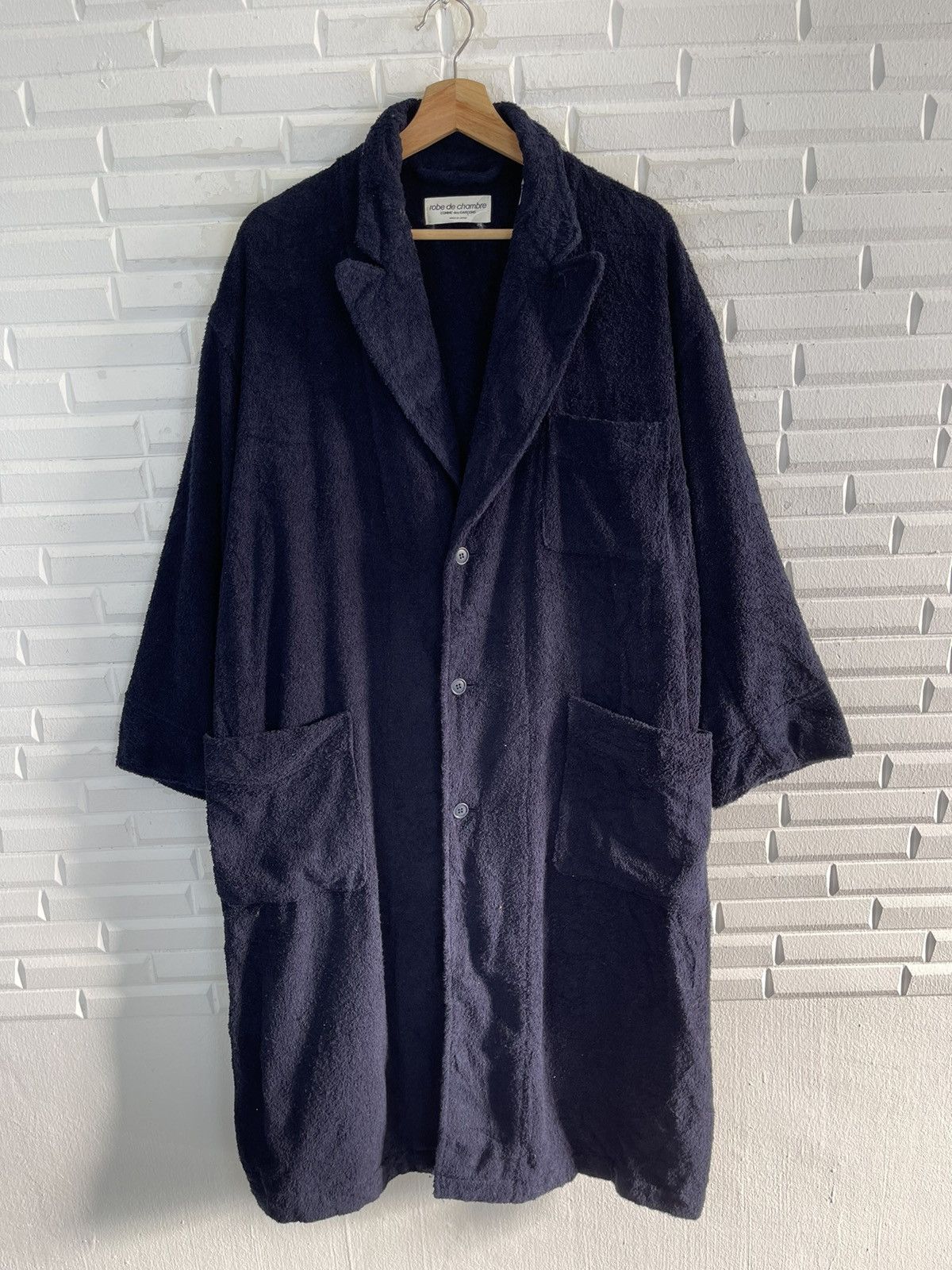 Comme des Garcons Homme 🔥AD2000 Robe de Chambre CDG Shearling Long Coat Winter Size US L / EU 52-54 / 3 - 5 Thumbnail