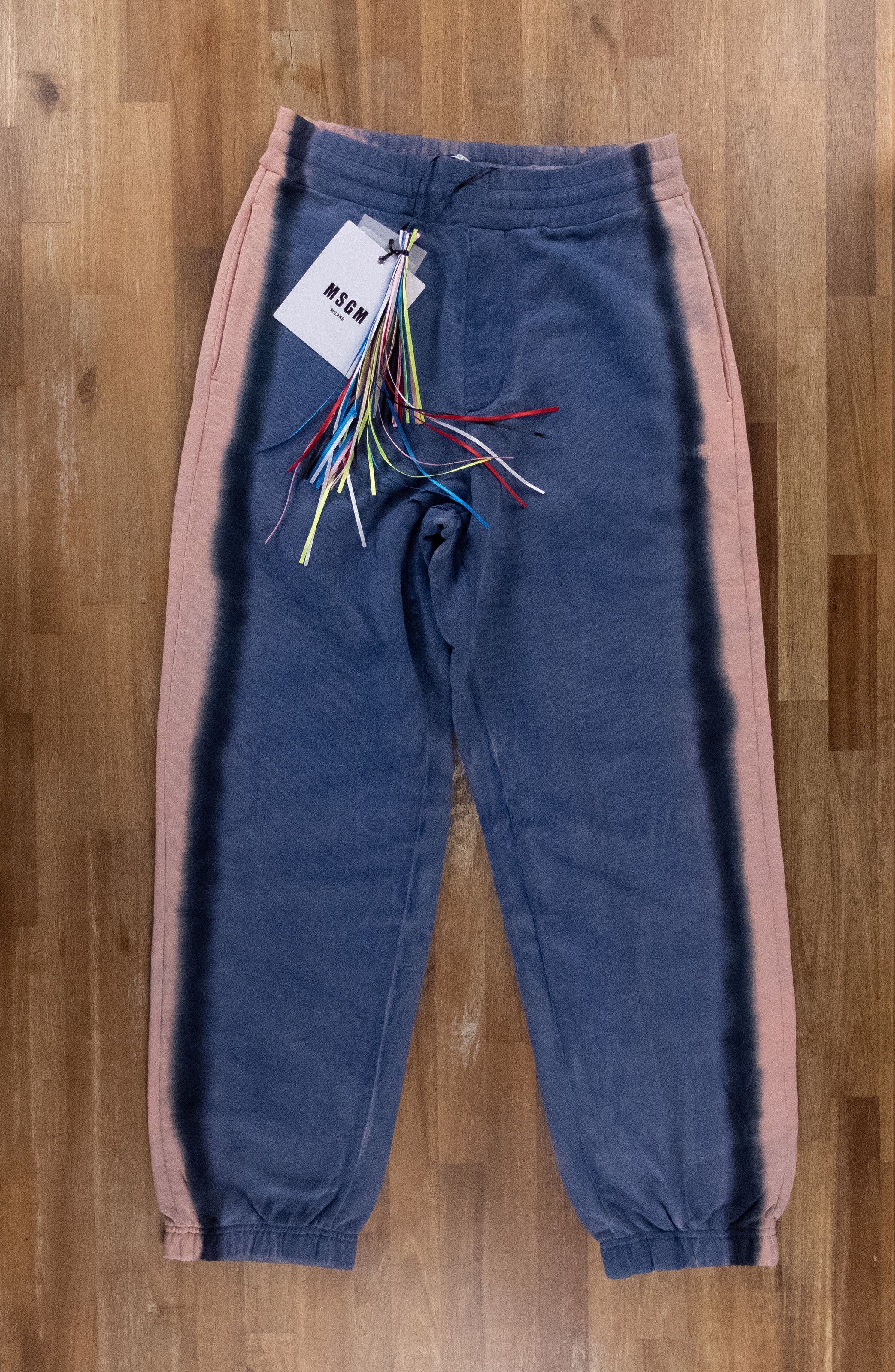 MSGM MSGM blue tie dye cotton sweat pants jogger Medium Italy Size US 32 / EU 48 - 4 Thumbnail