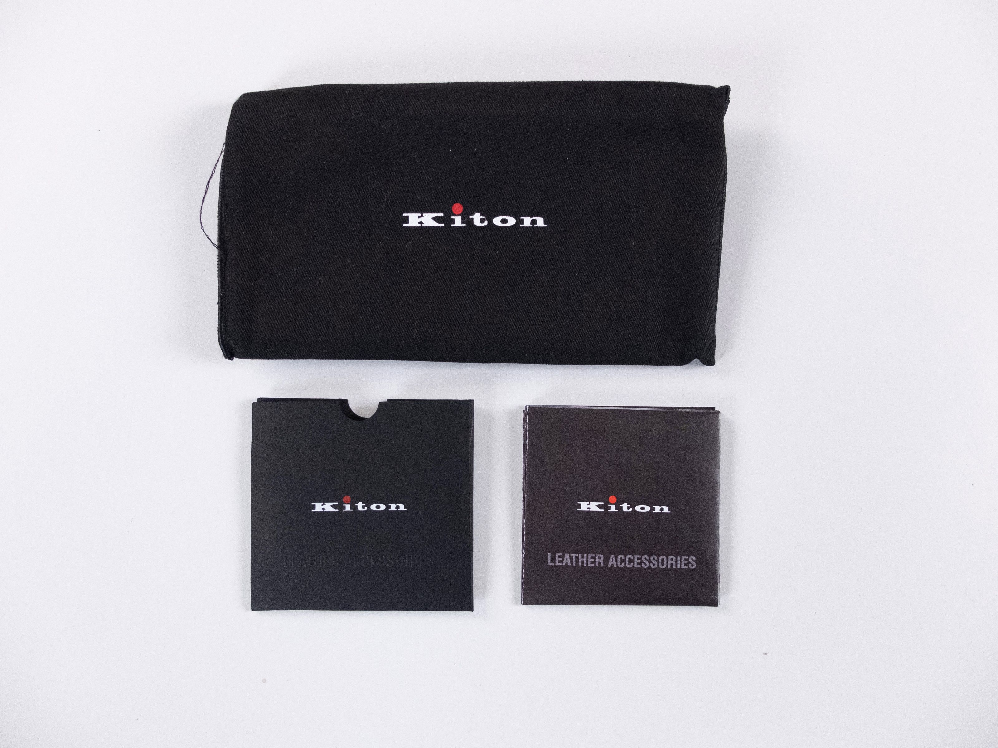Kiton KITON Napoli black leather bifold chest wallet New in Box Size ONE SIZE - 6 Thumbnail