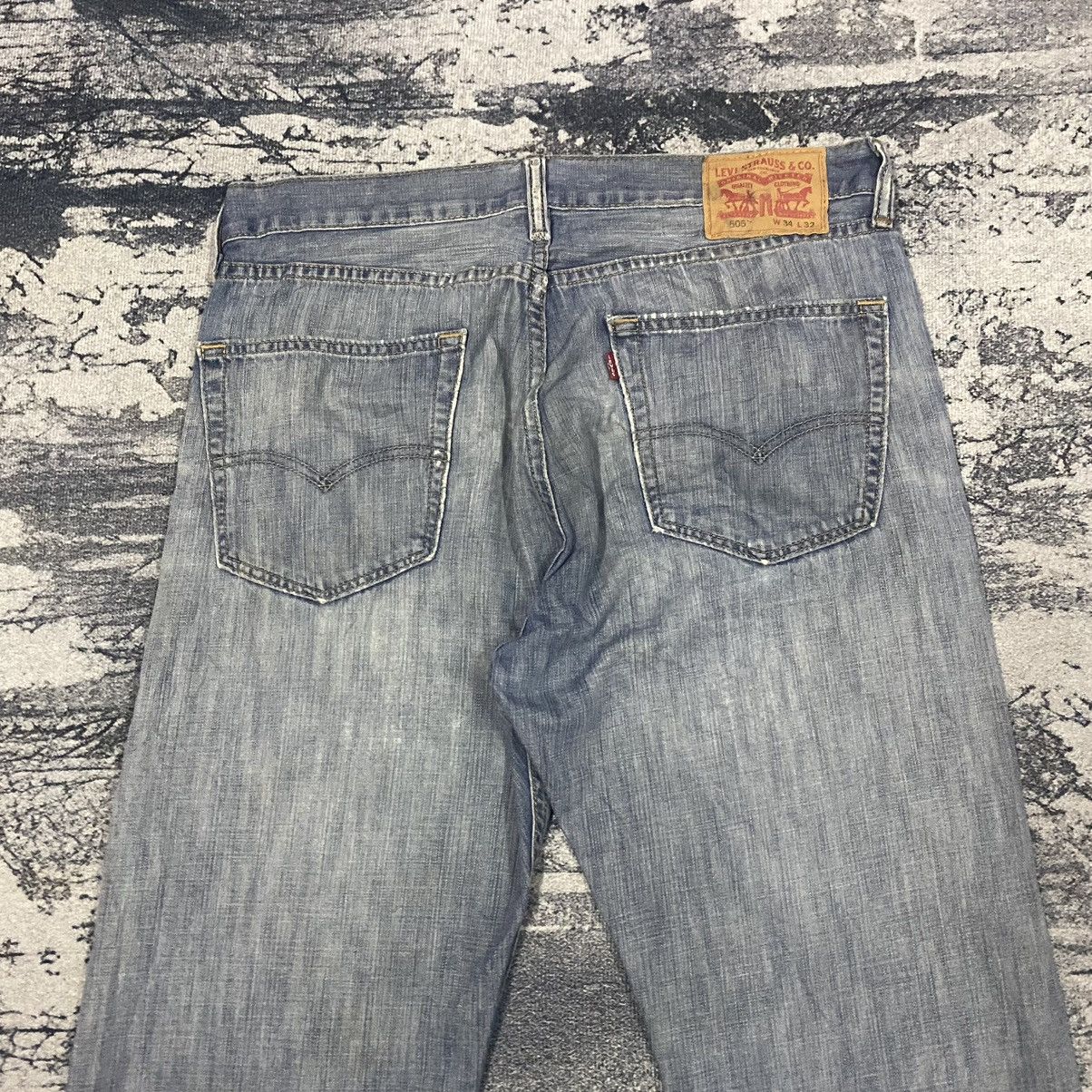Jean × Levi's × Vintage Vintage Levis 505 Faded Distressed Denim Jeans Size US 34 / EU 50 - 10 Thumbnail