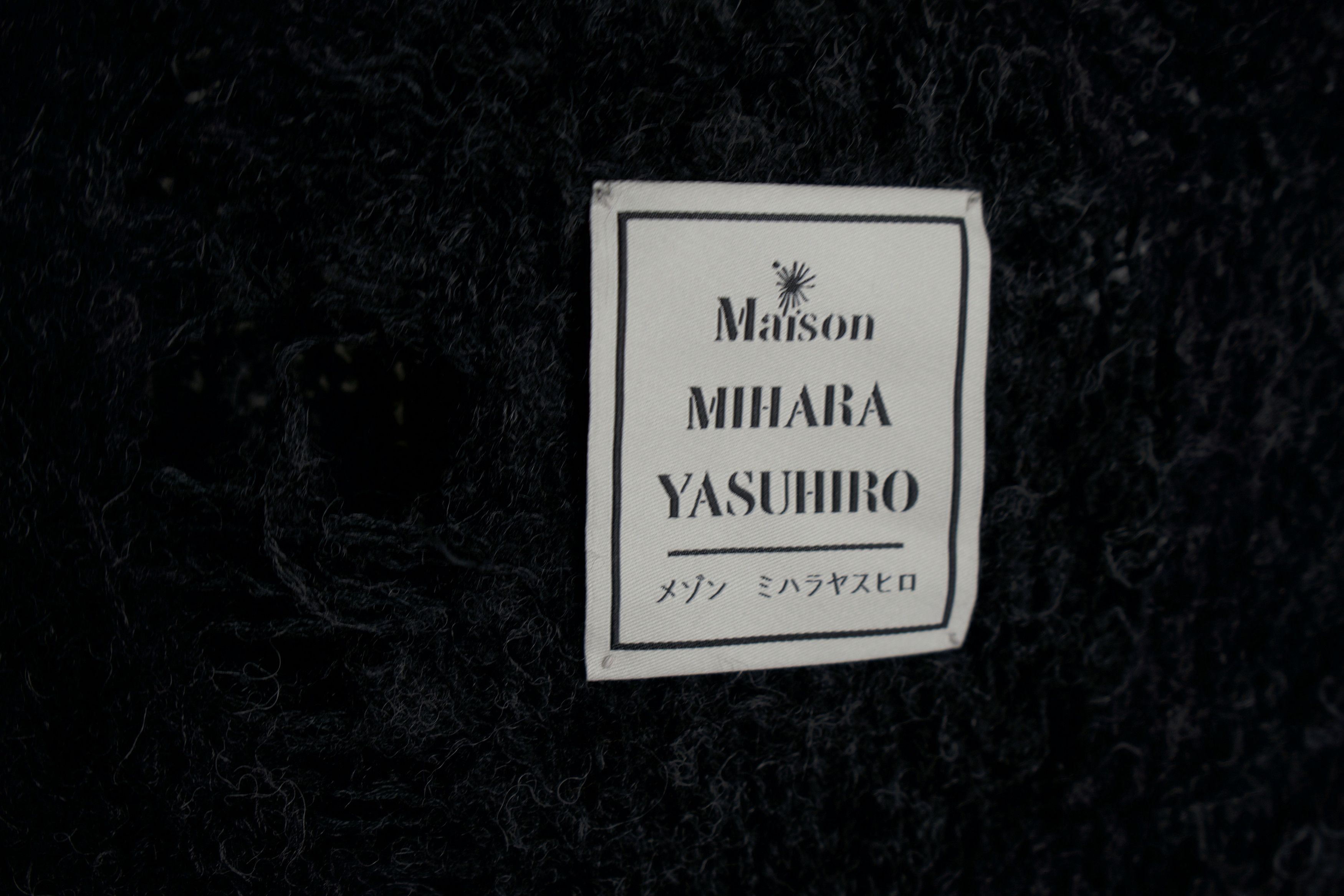 Maison MIHARA YASUHIRO Black Alpaca Distressed Sweater Size US S / EU 44-46 / 1 - 3 Thumbnail