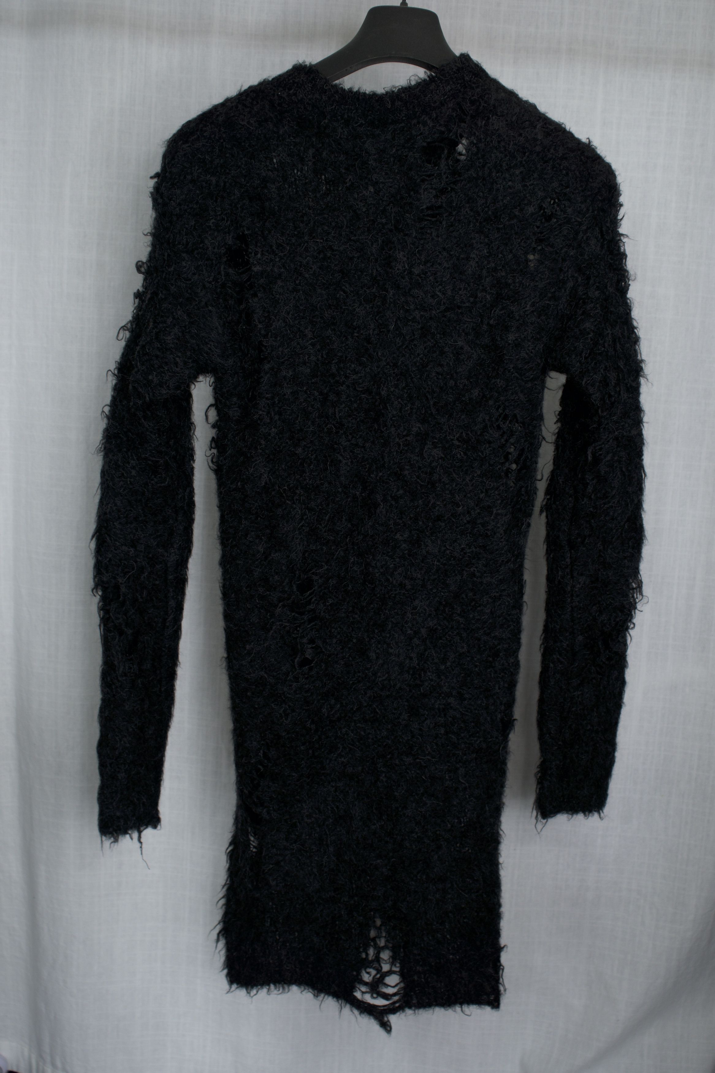 Maison MIHARA YASUHIRO Black Alpaca Distressed Sweater Size US S / EU 44-46 / 1 - 2 Thumbnail
