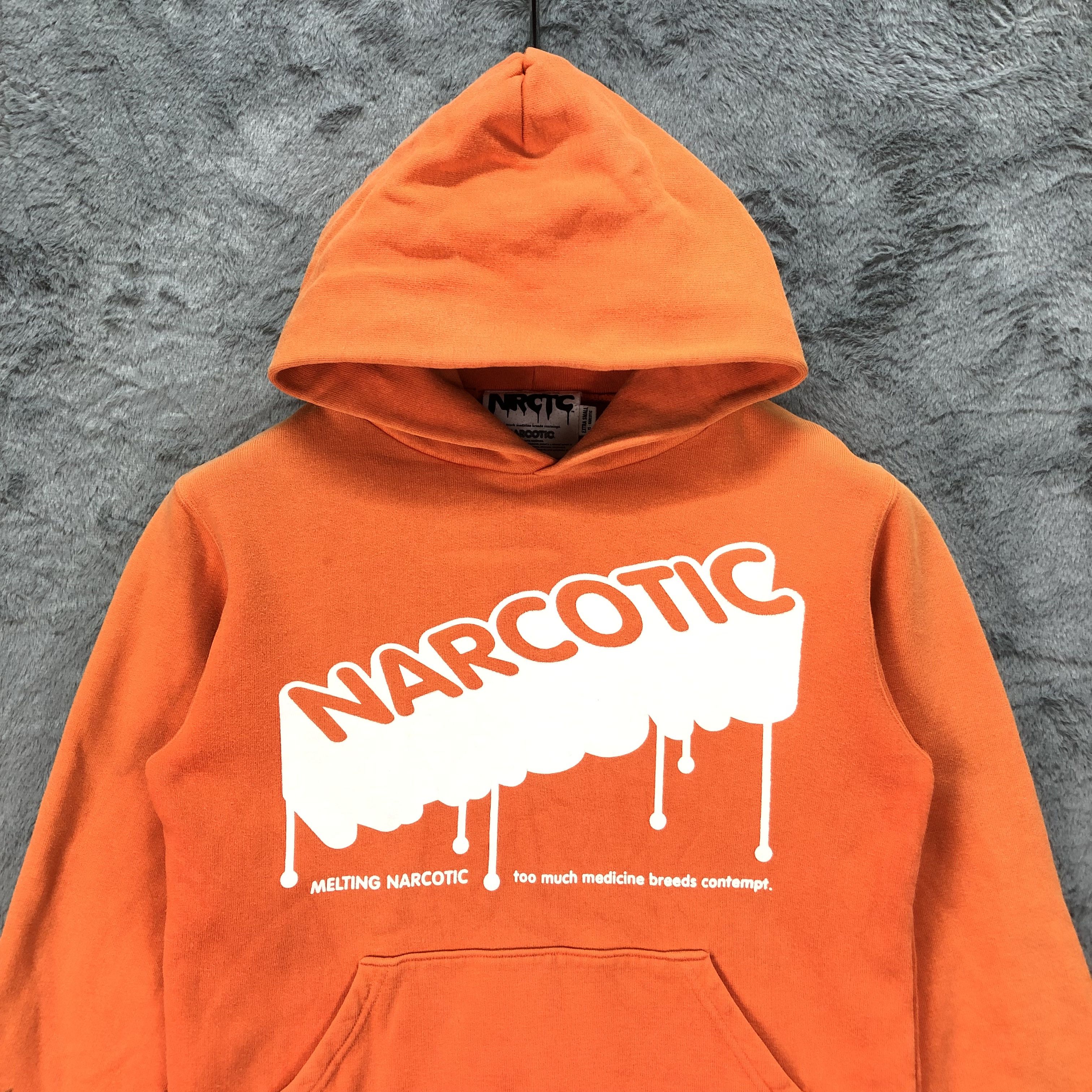 Japanese Brand NARCOTIC GDC Big Logo Pullover Orange Hoodies #4880-37 Size US XS / EU 42 / 0 - 4 Thumbnail