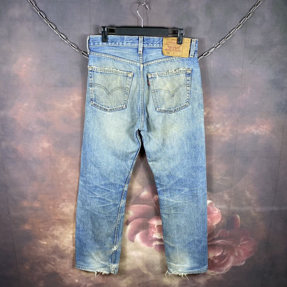 Levi's × Vintage Vintage Y2K Levis 501 Distressed Jeans Size US 31 - 2 Thumbnail